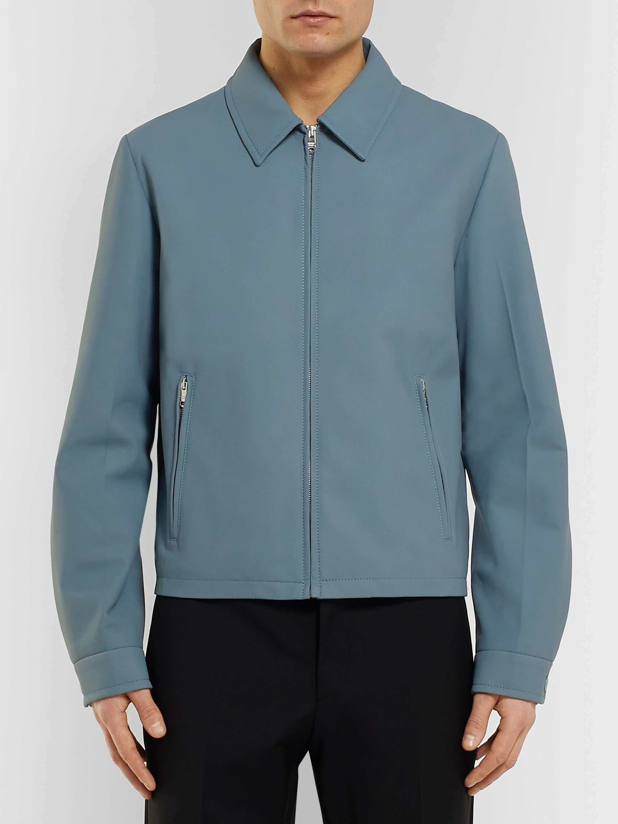 PRADA Matte-Leather Blouson Jacket