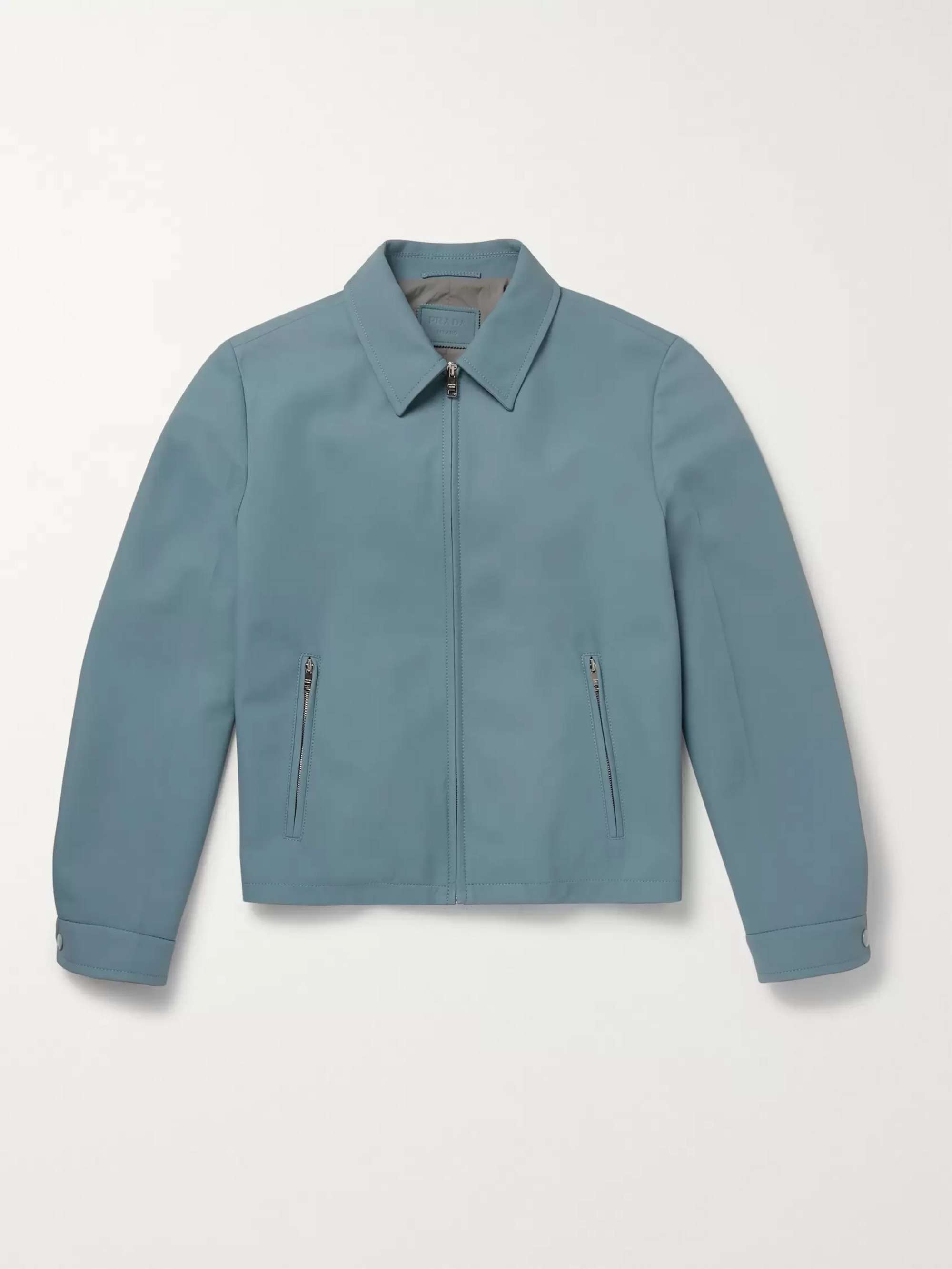 PRADA Matte-Leather Blouson Jacket