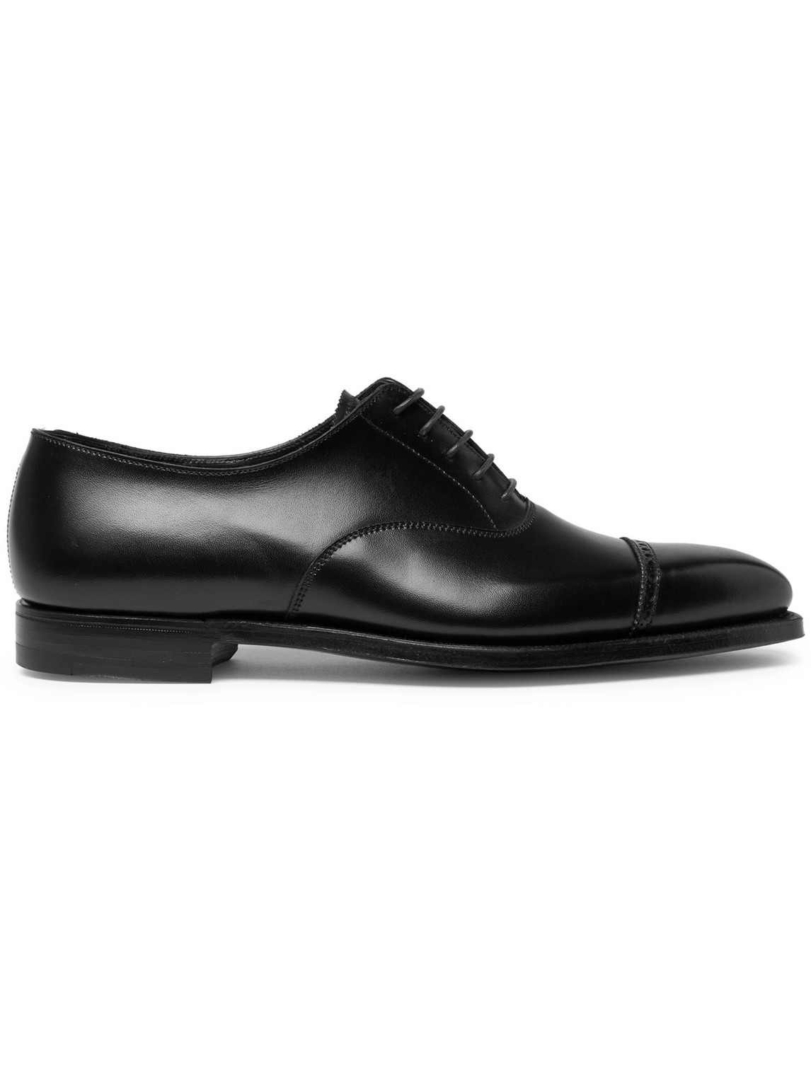 Shop George Cleverley Charles Cap-toe Leather Oxford Shoes In Black