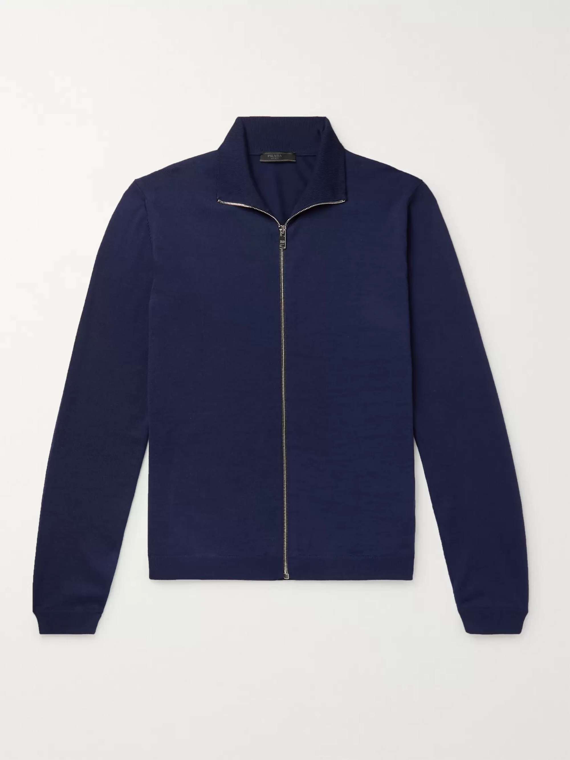 PRADA Slim-Fit Virgin Wool Zip-Up Cardigan for Men | MR PORTER