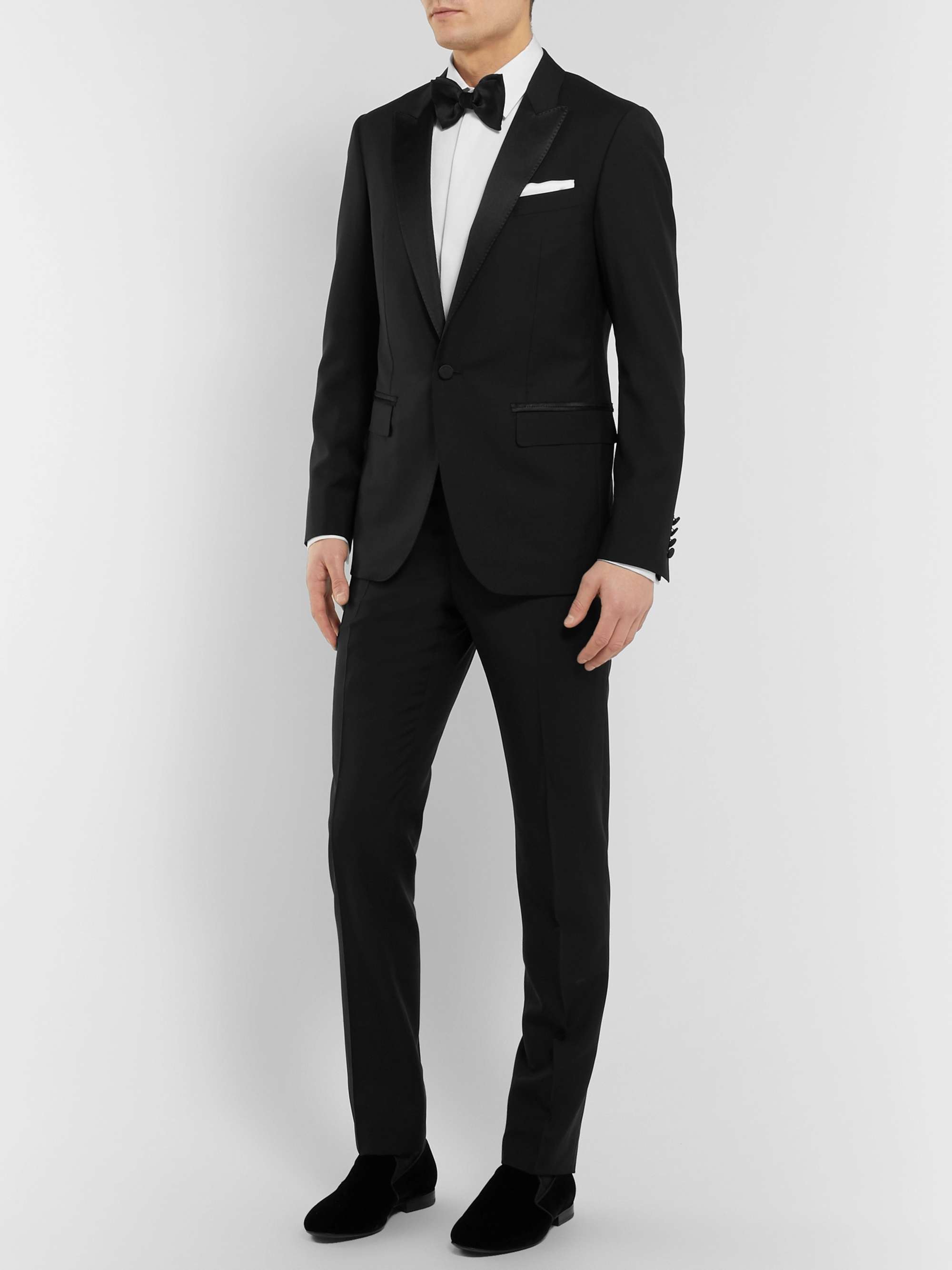 PRADA White Double-Cuff Bib-Front Cotton Tuxedo Shirt