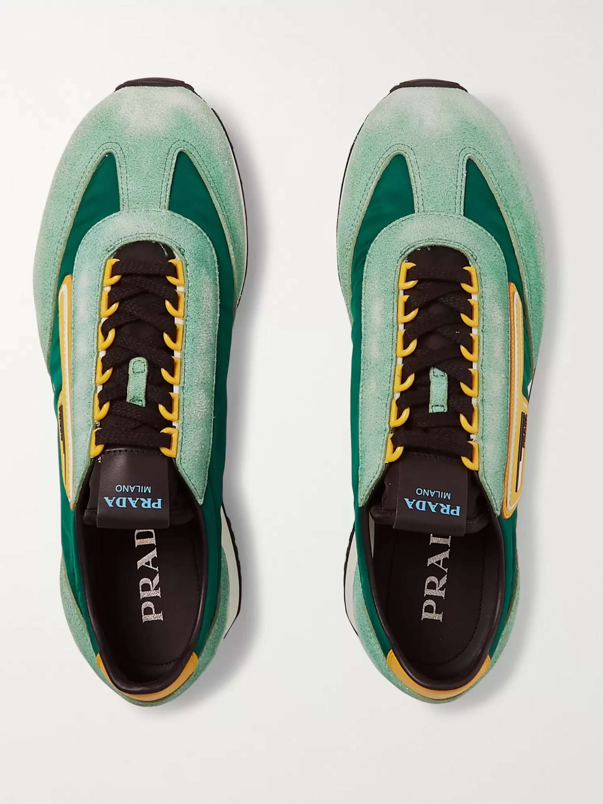 PRADA Milano 70 Rubber-Trimmed Nylon Sneakers