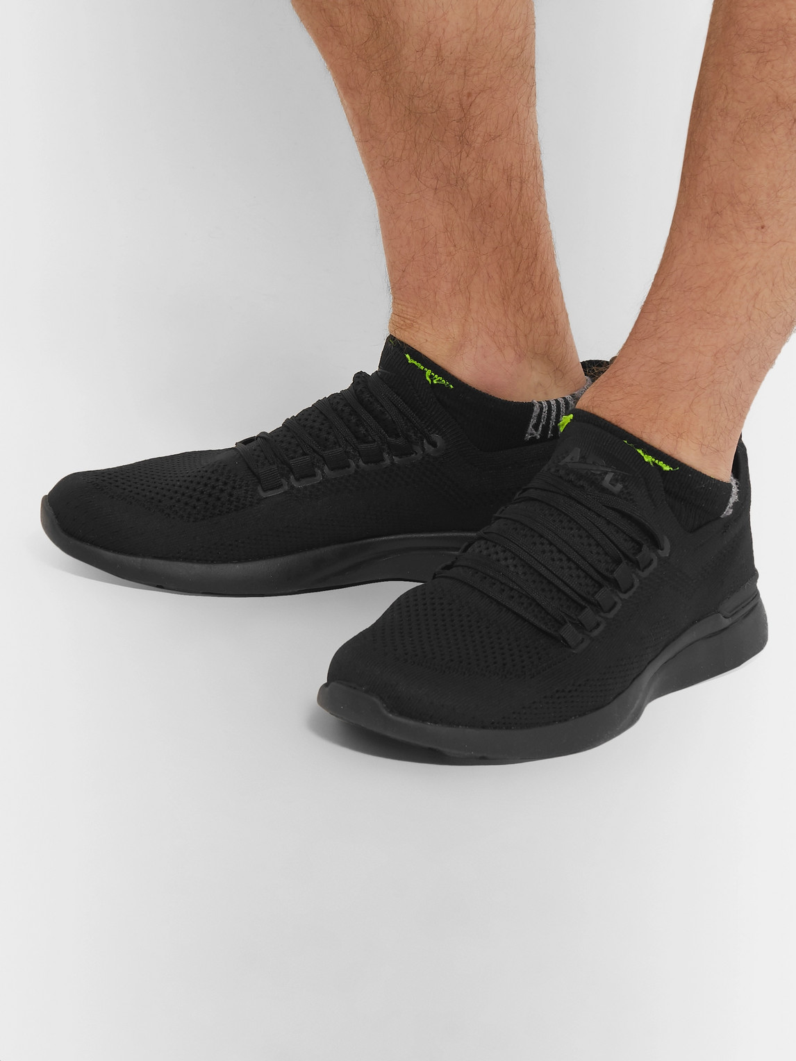 Shop Apl Athletic Propulsion Labs Techloom Breeze Running Sneakers In Black