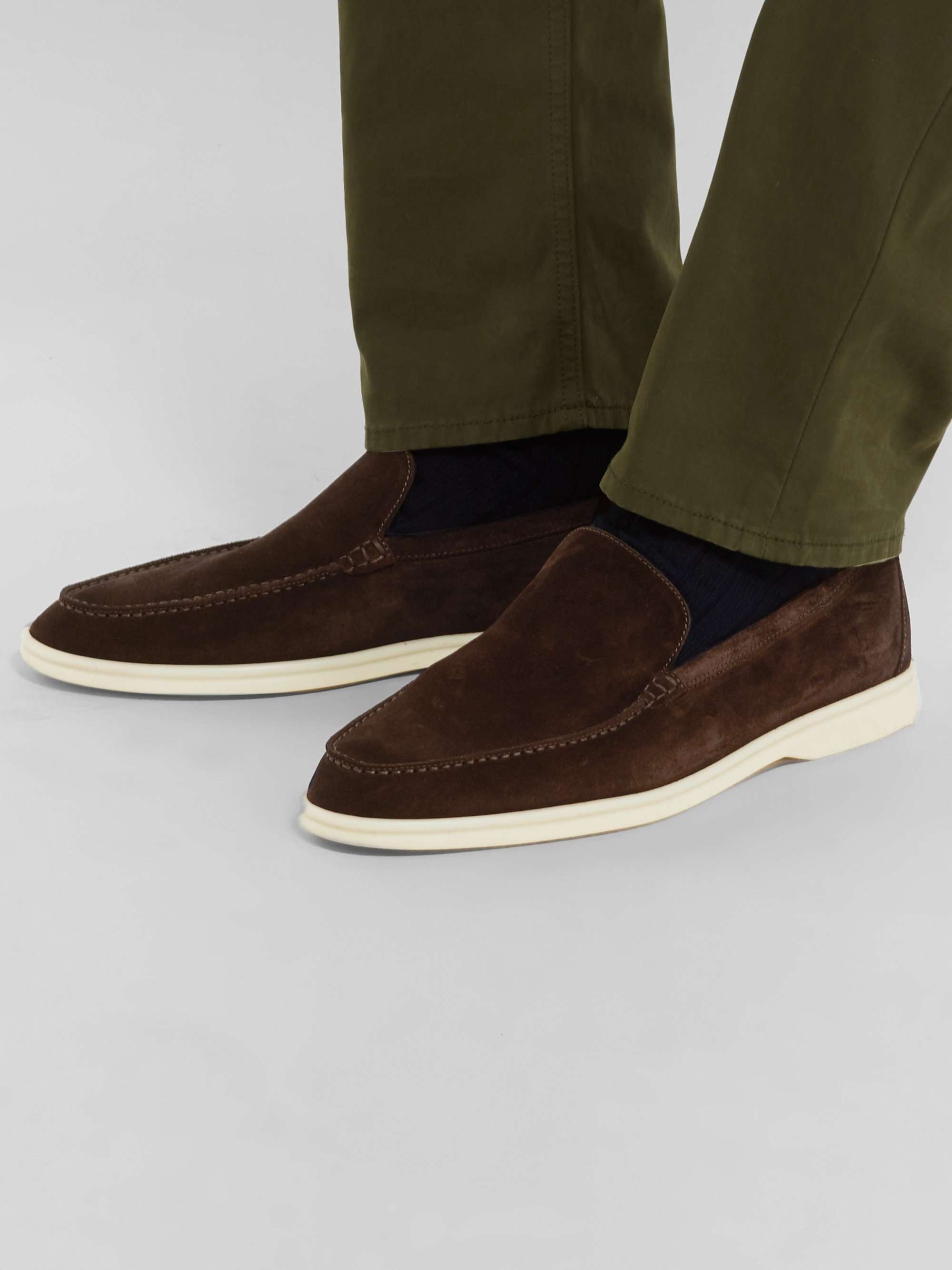 LORO PIANA Summer Walk Suede Loafers