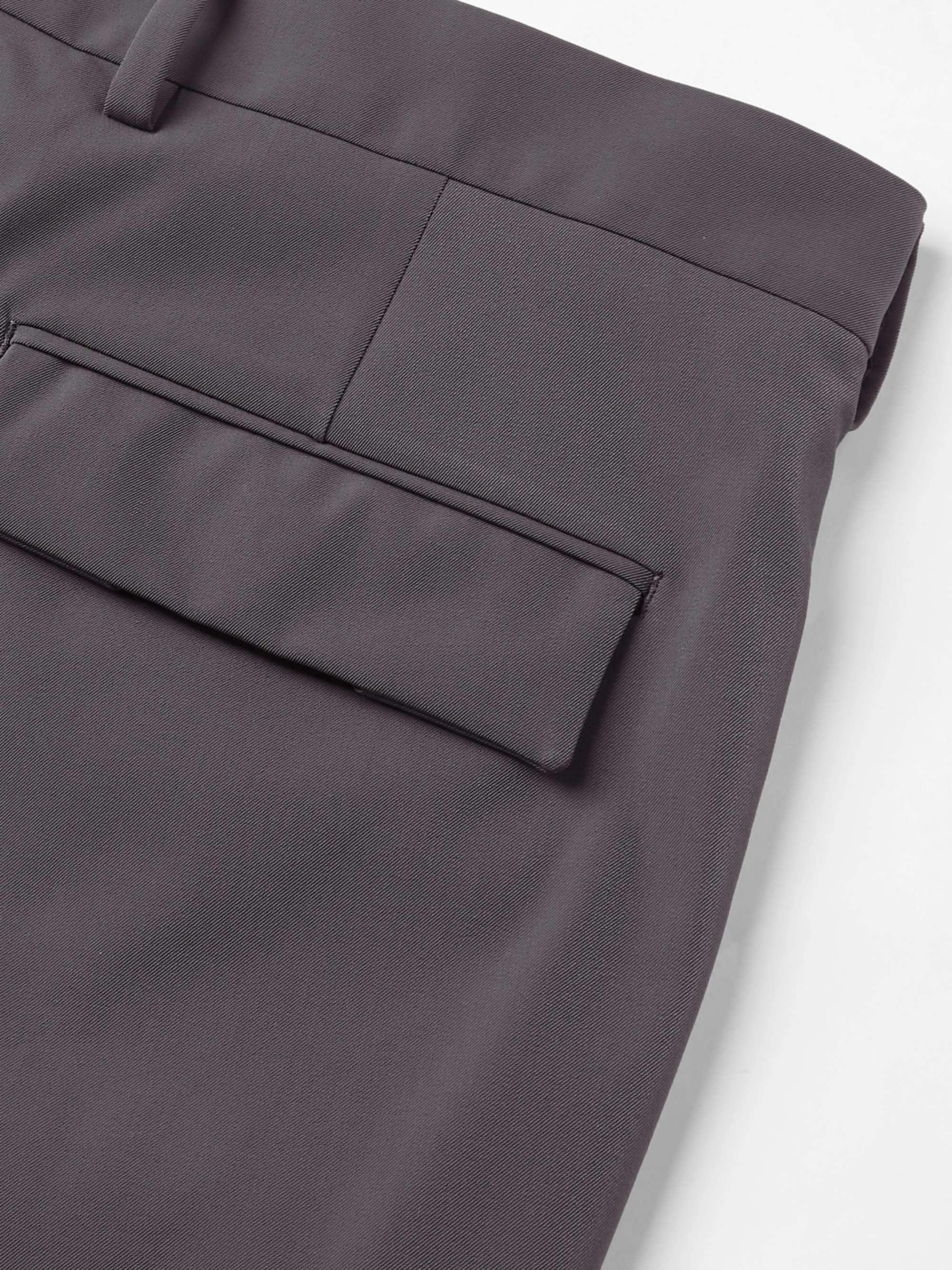 PRADA Grey Slim-Fit Tapered Tech-Twill Trousers