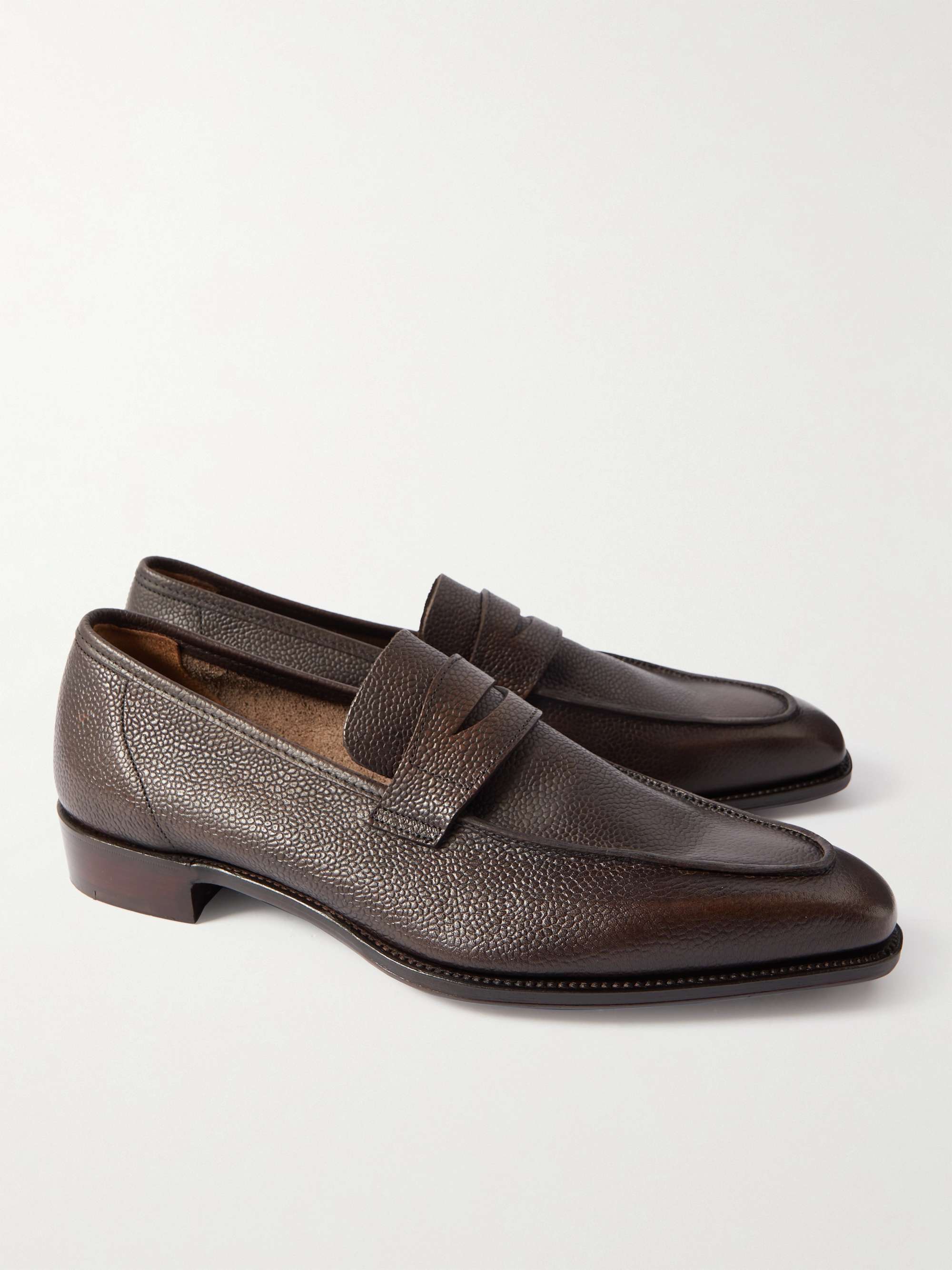 GEORGE CLEVERLEY George Full-Grain Leather Penny Loafers