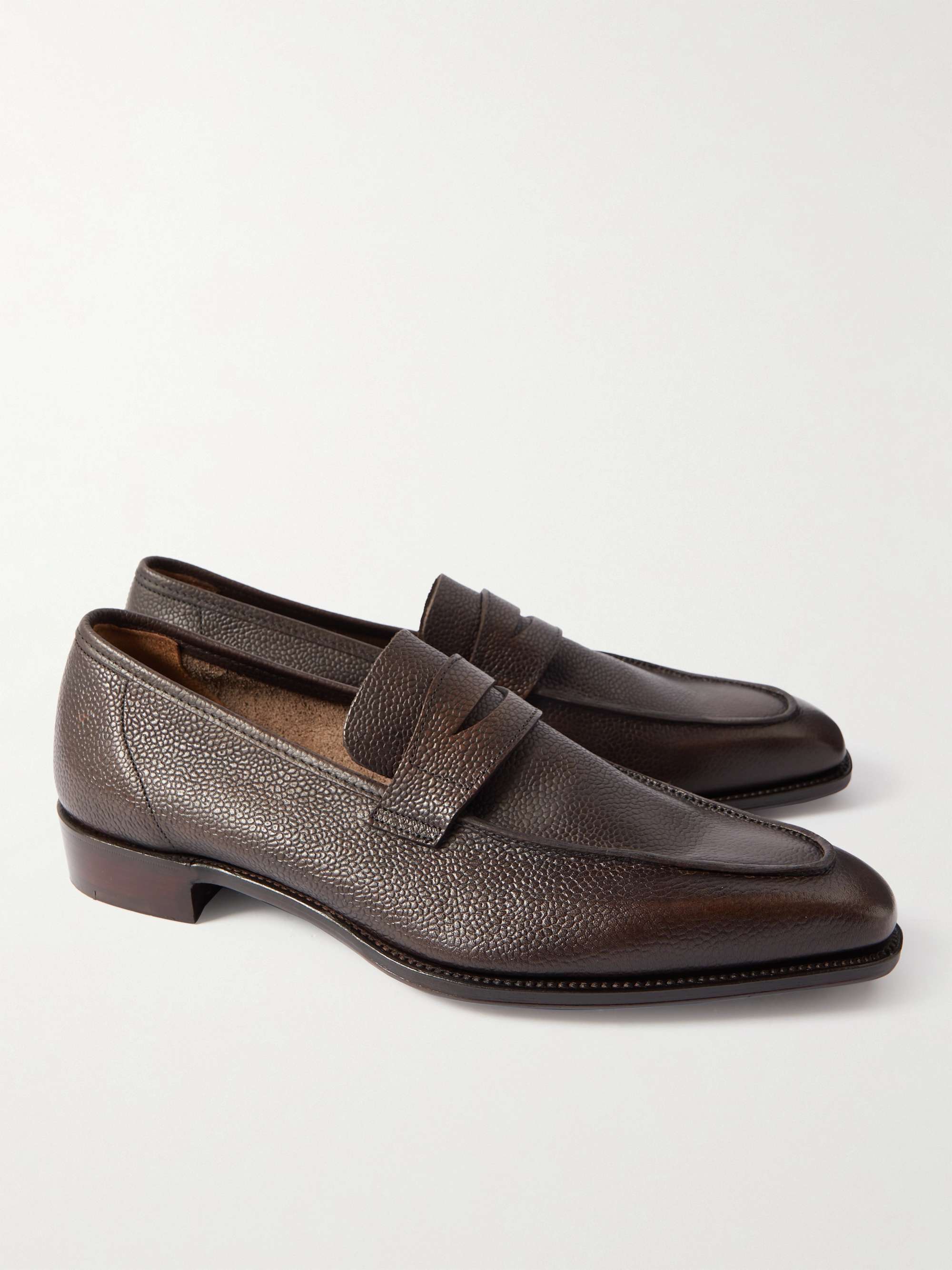 GEORGE CLEVERLEY George Full-Grain Leather Penny Loafers