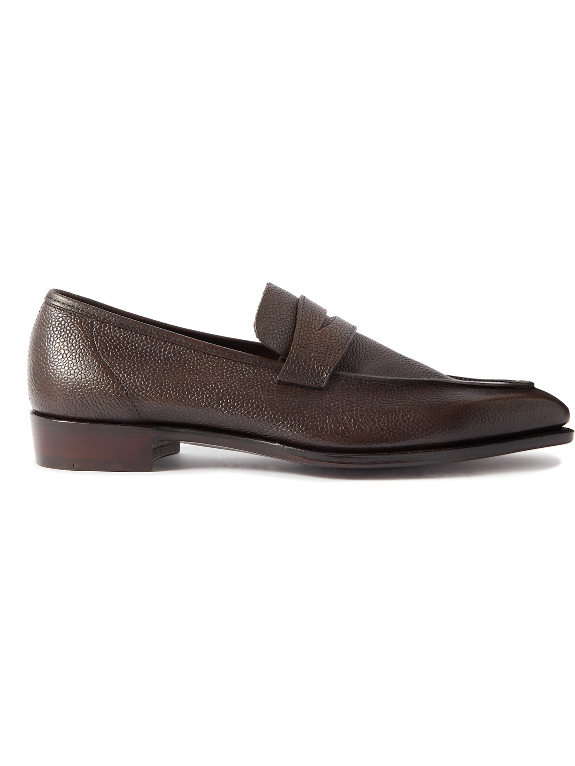 George Cleverley George Full-grain Leather Penny Loafers In Brown