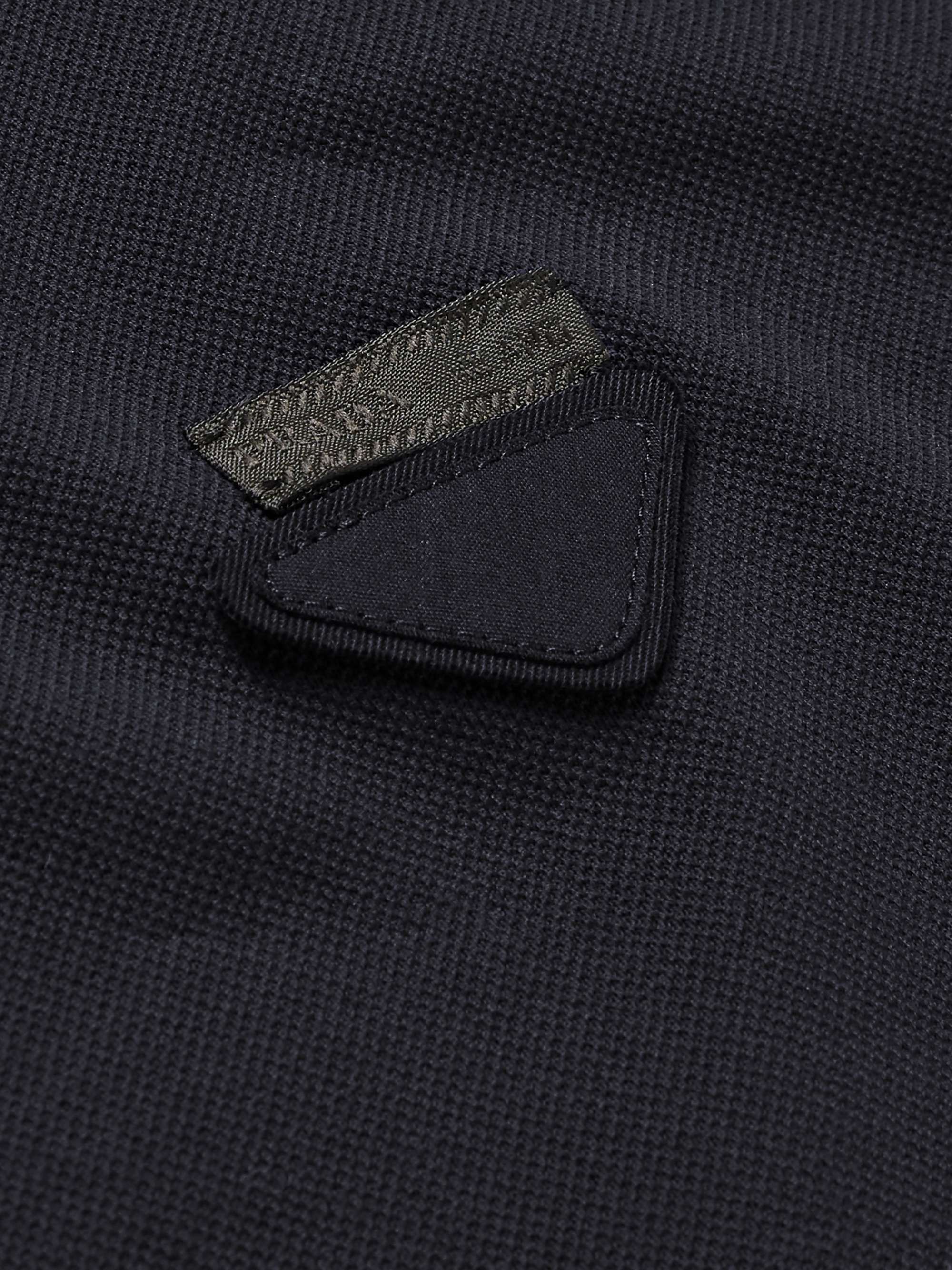 PRADA Logo-Appliquéd Cotton-Piqué Polo Shirt