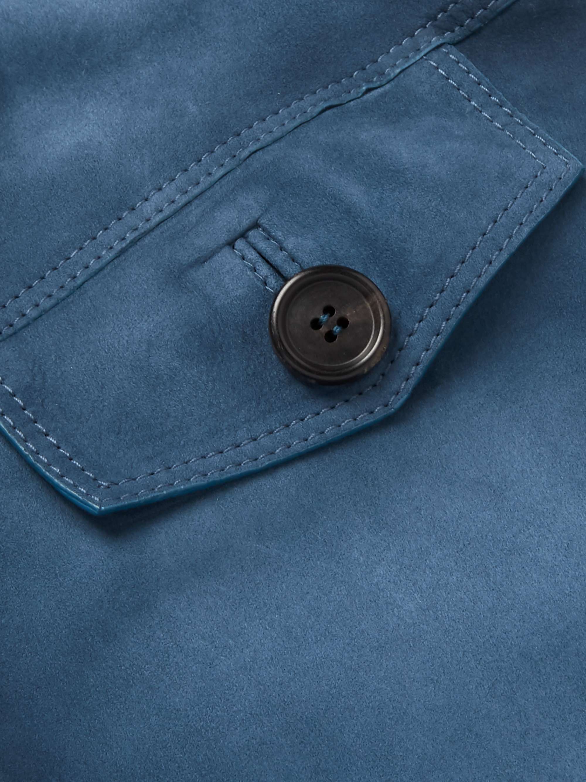 PRADA Burnished-Leather Blouson Jacket