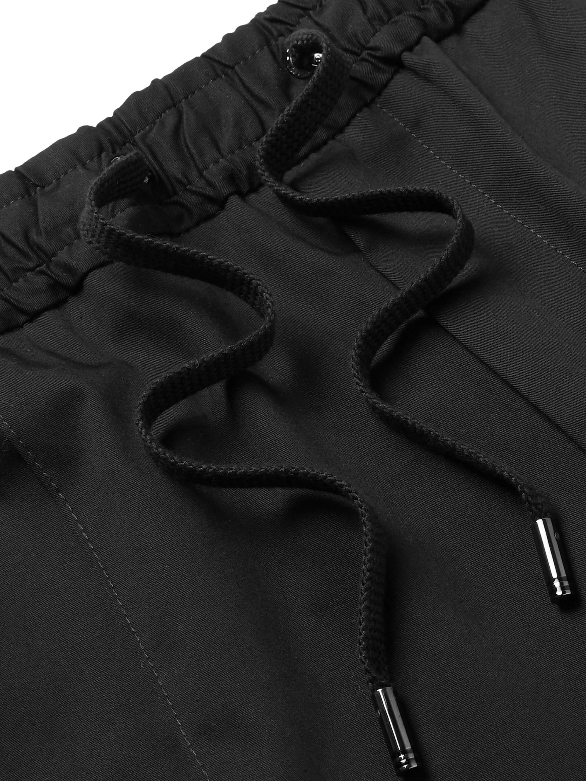 DOLCE&GABBANA Slim-Fit Tapered Stretch-Cotton Twill Drawstring Trousers