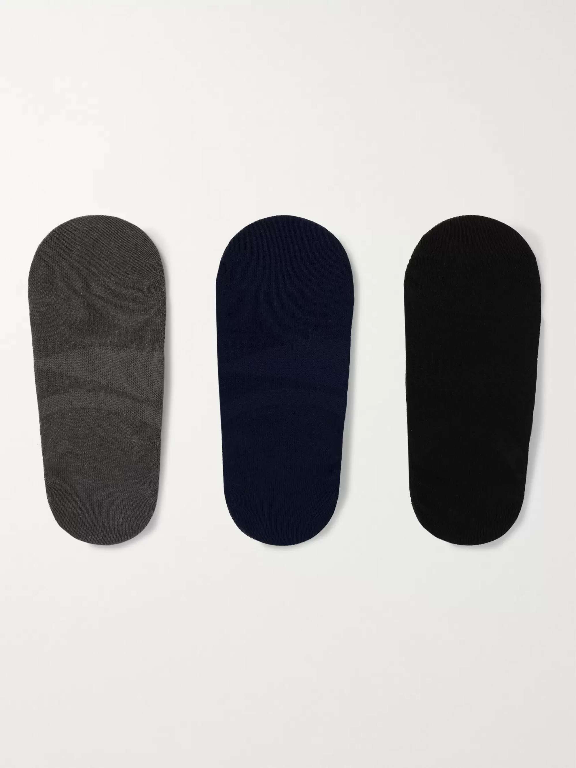 MR P. Three-Pack No-Show Stretch-Knit Socks