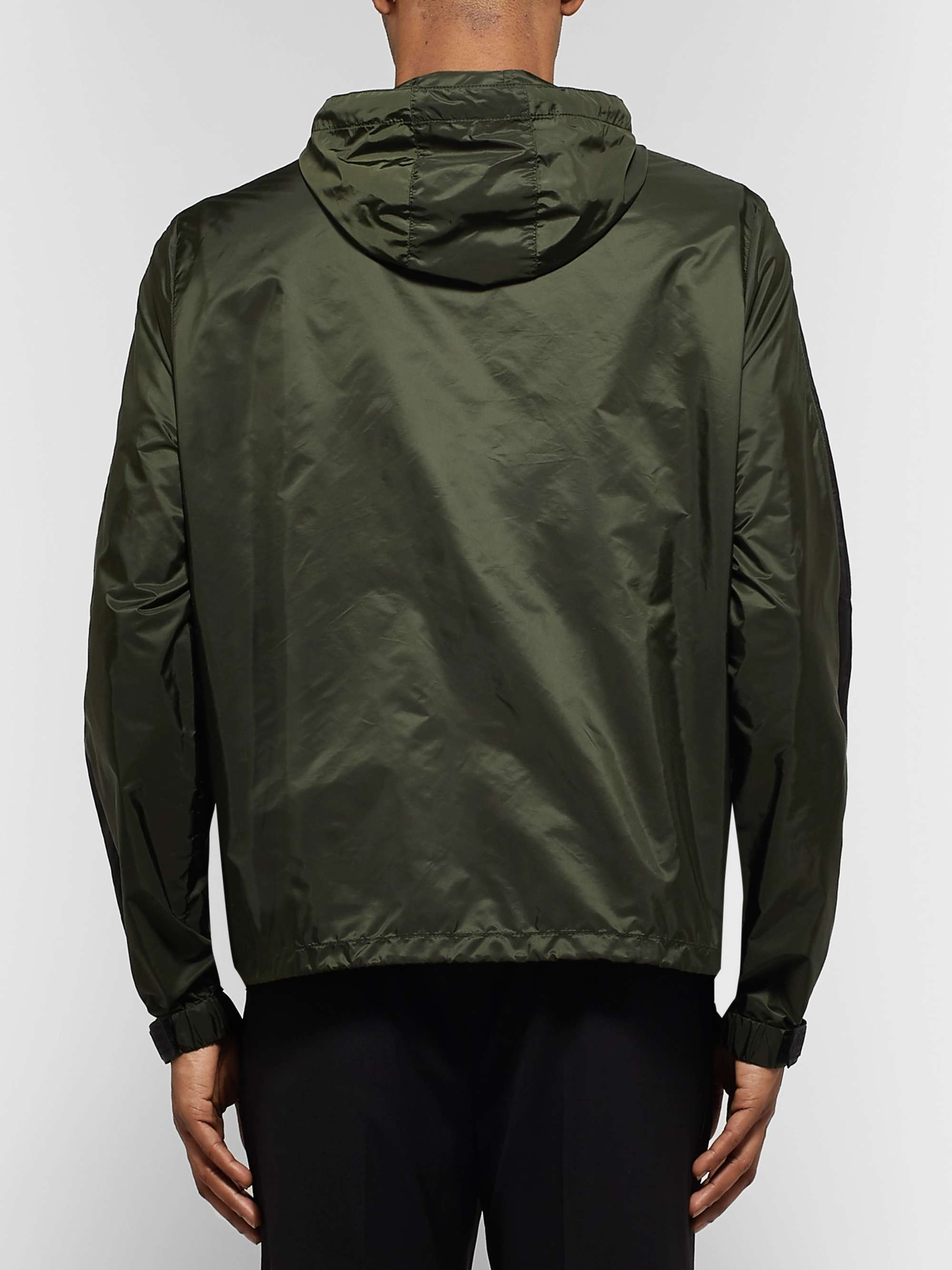 PRADA Striped Shell Hooded Jacket