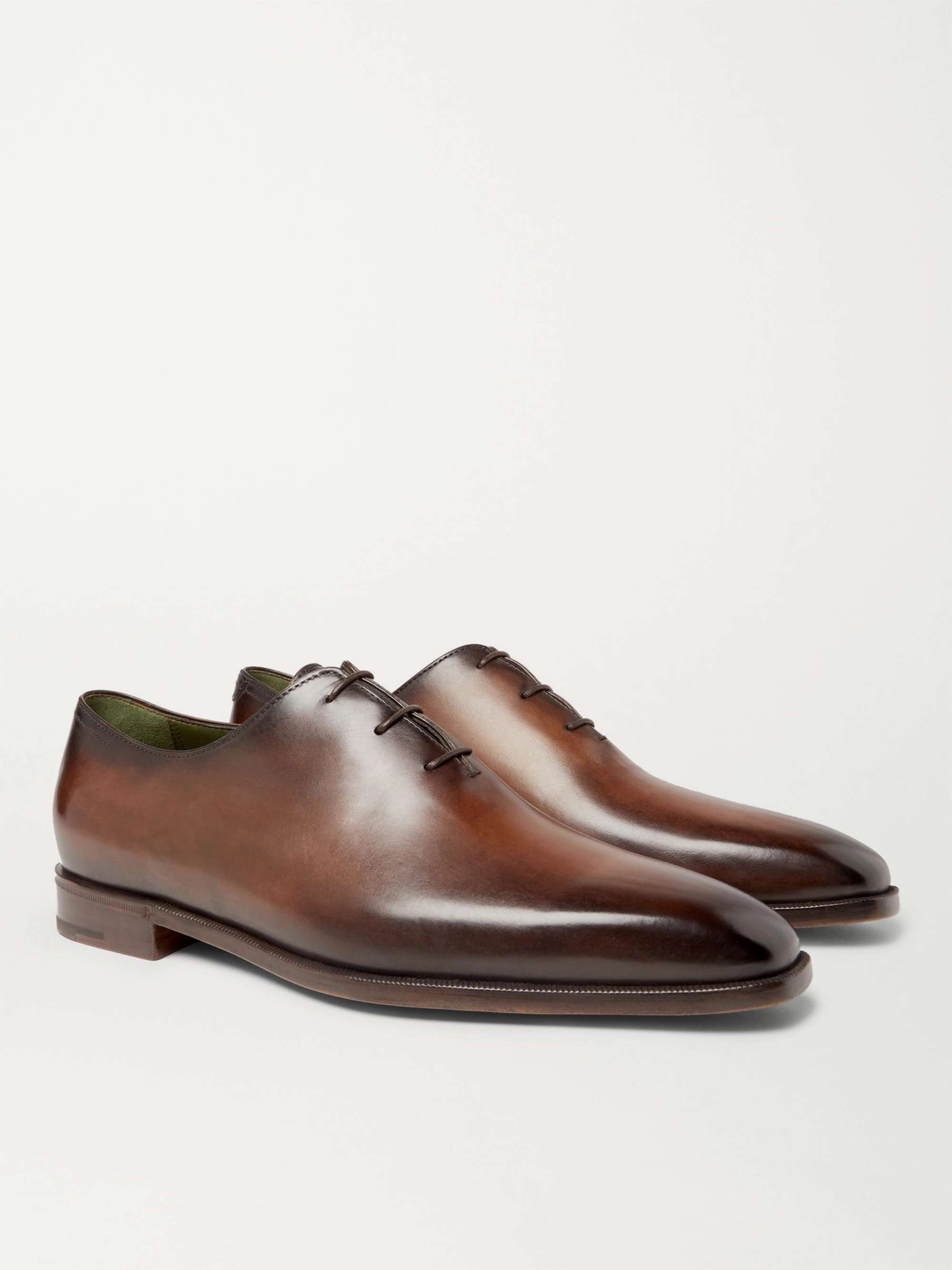 BERLUTI Blake Whole-Cut Venezia Leather Oxford Shoes