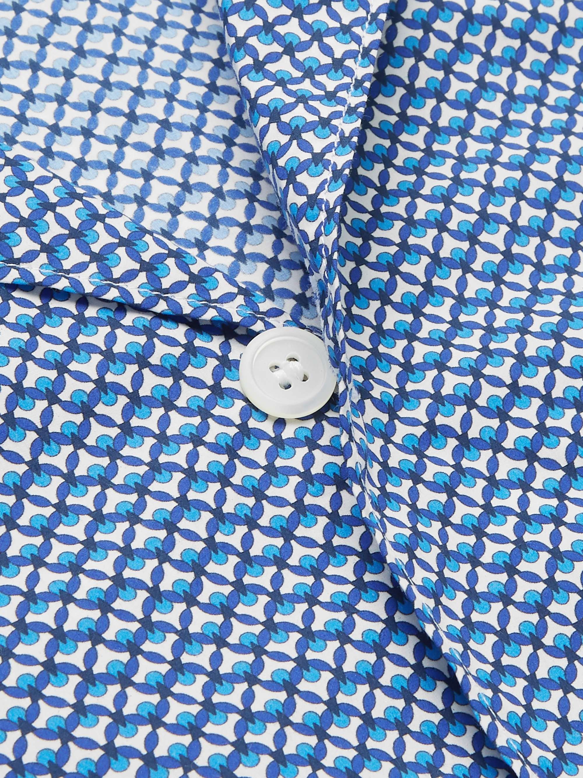 PRADA Camp-Collar Printed Cotton-Poplin Shirt