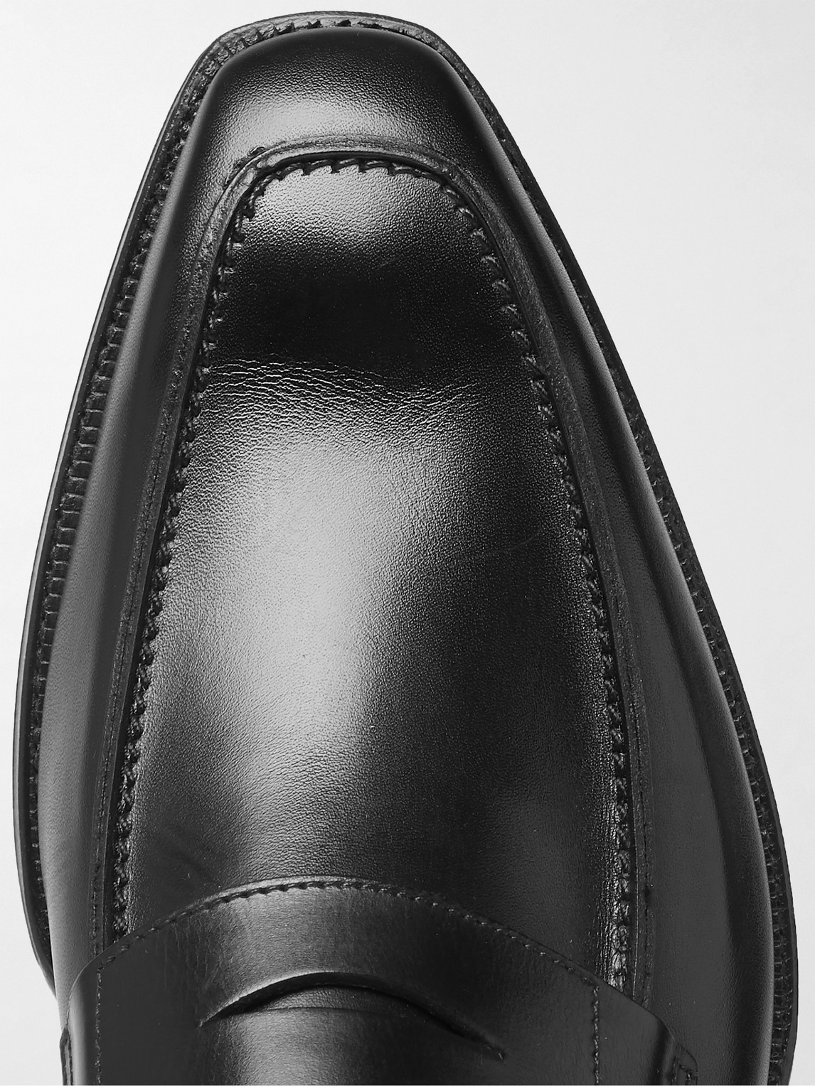 George Leather Penny Loafers