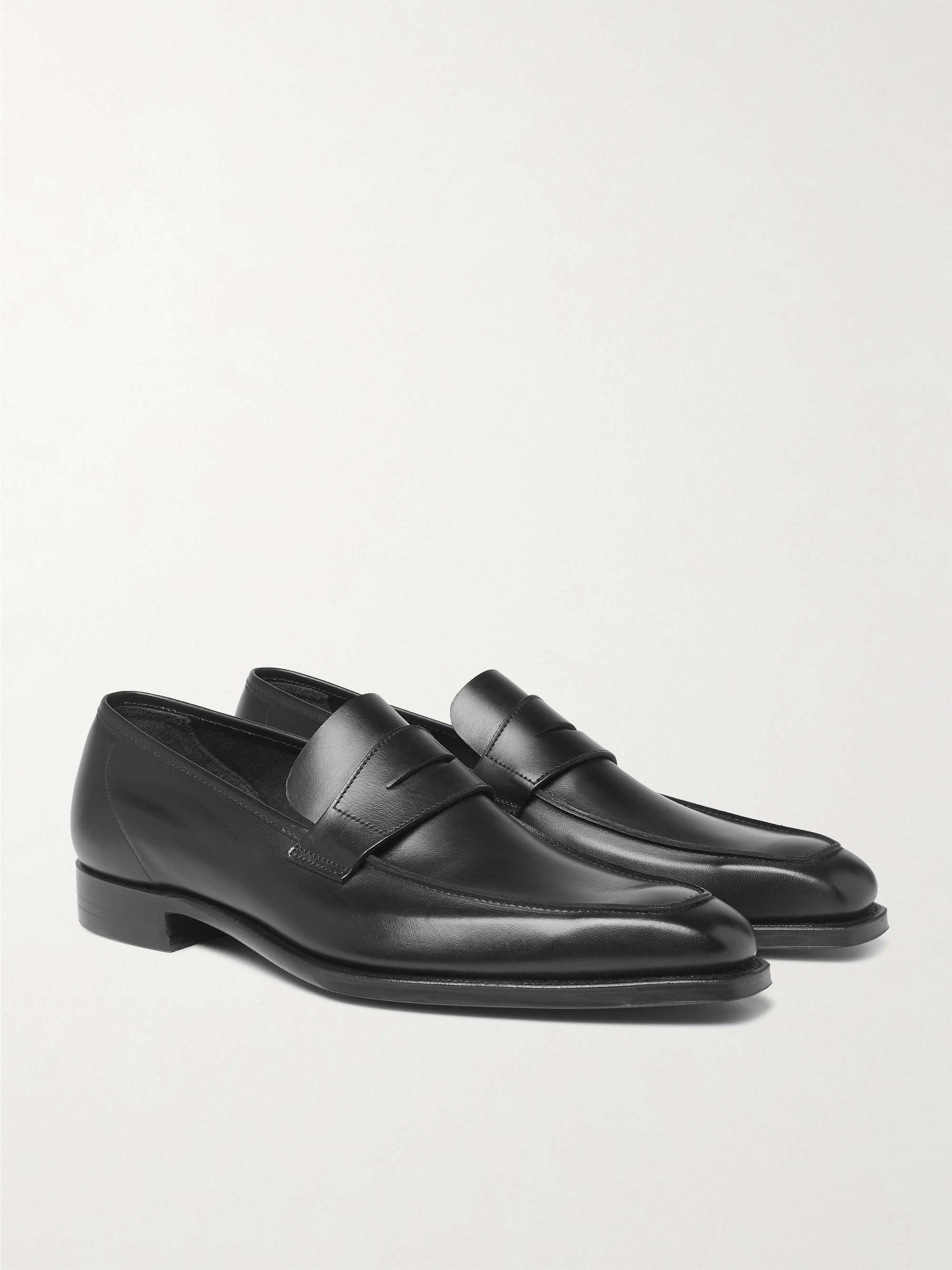 GEORGE CLEVERLEY George Full-Grain Leather Penny Loafers