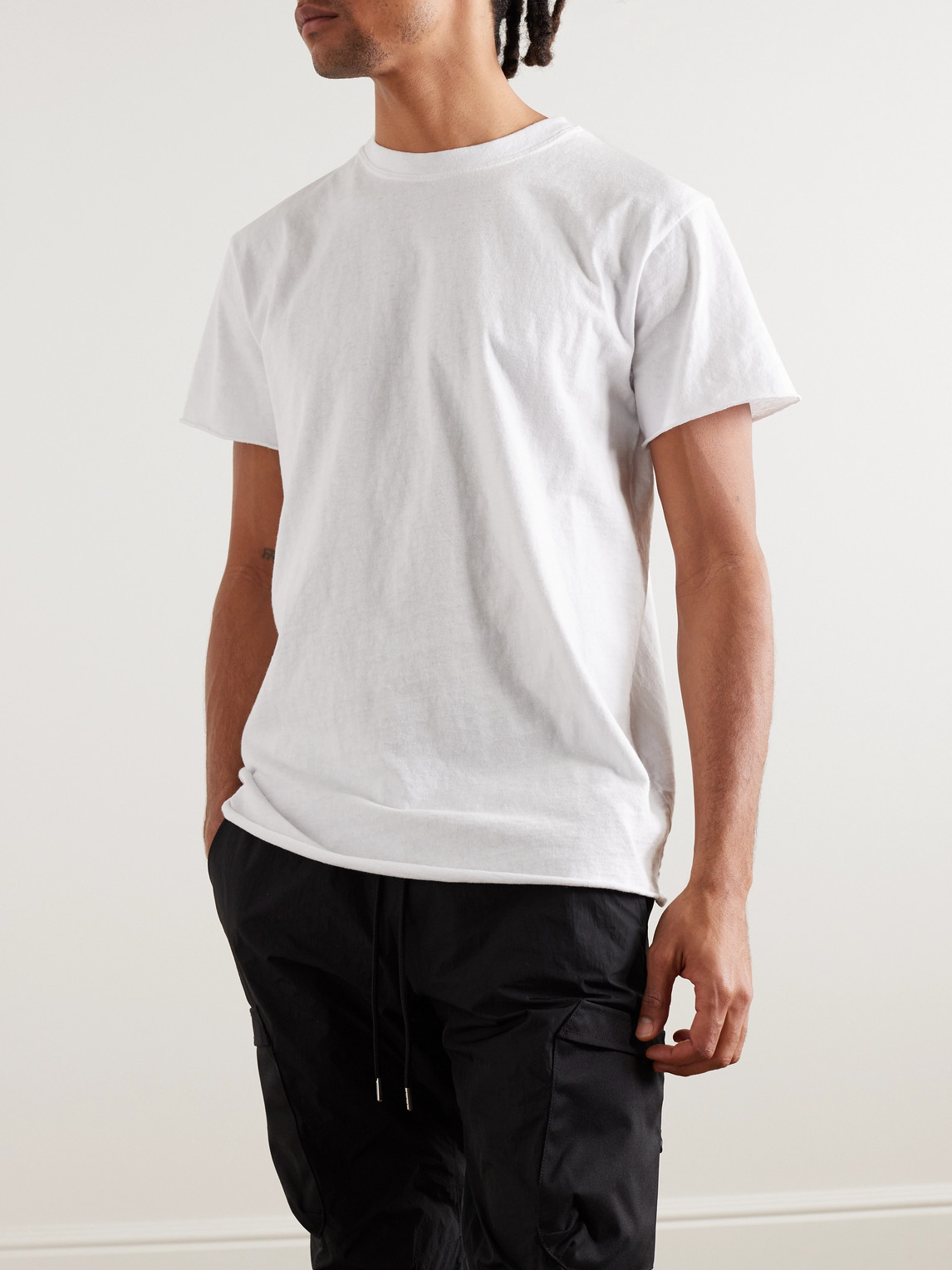 Shop John Elliott Anti-expo Cotton-jersey T-shirt In White