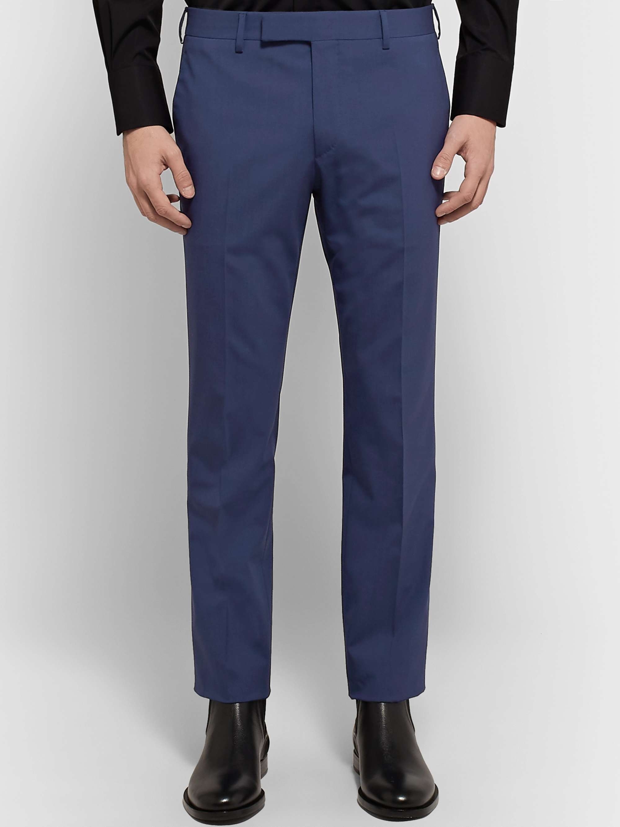 PRADA Dark-Purple Tela Slim-Fit Stretch Virgin Wool Suit