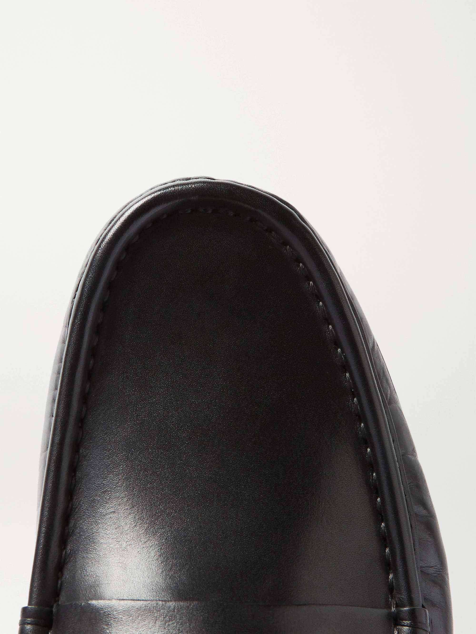 GUCCI Roos Horsebit Leather Loafers
