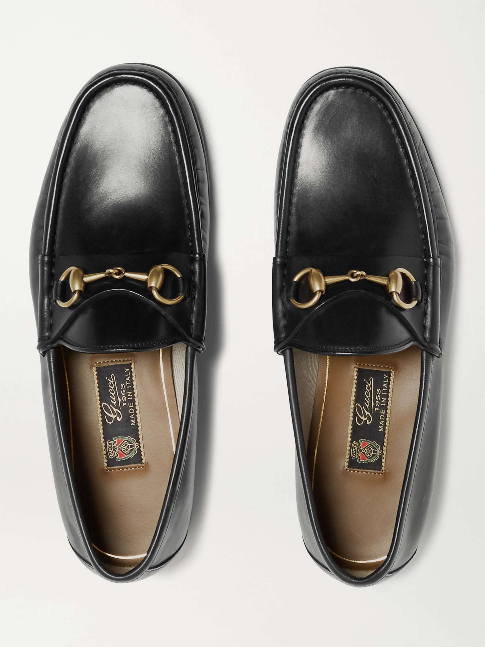 GUCCI Roos Horsebit Leather Loafers