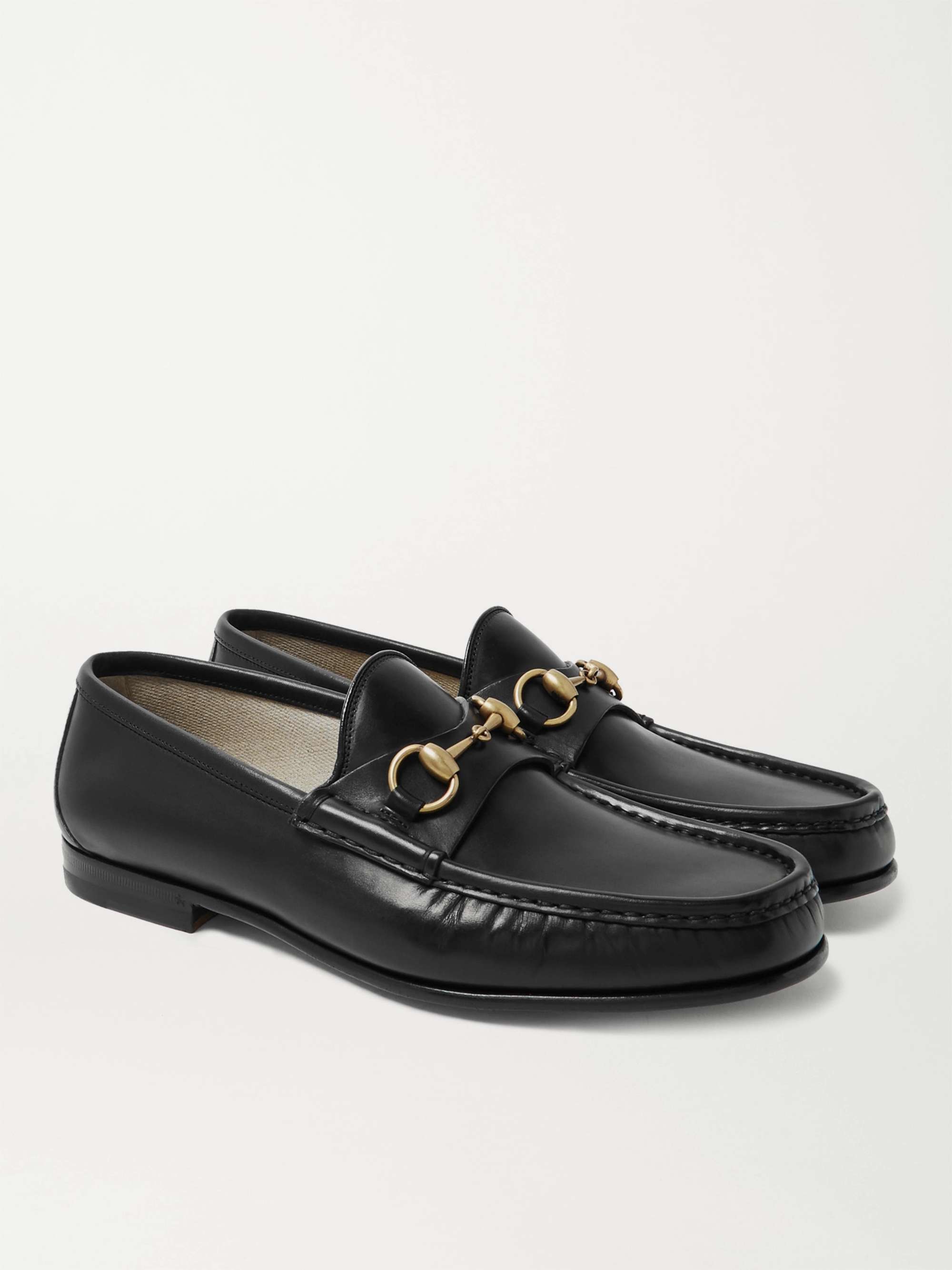 GUCCI Roos Horsebit Leather Loafers