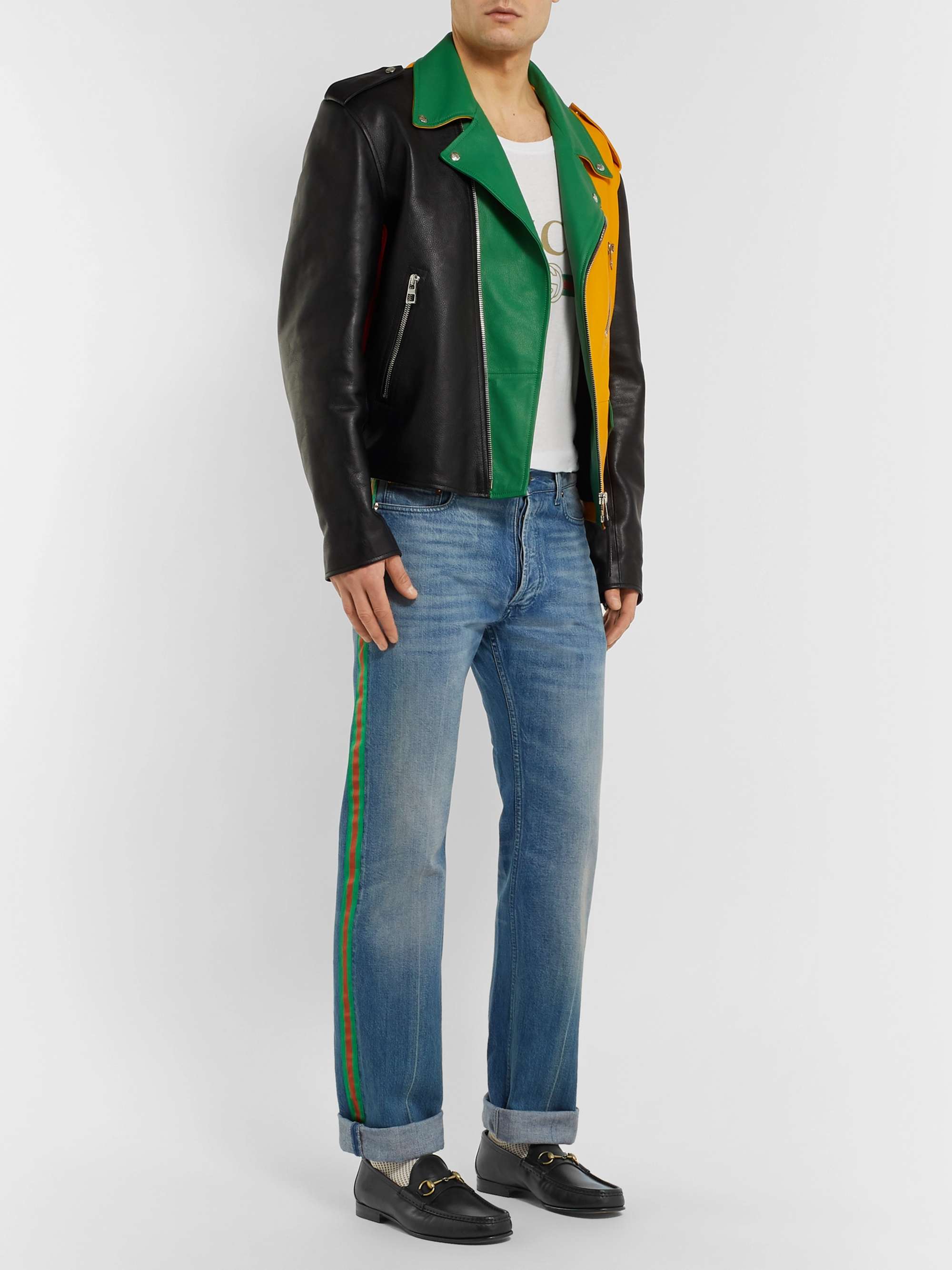 GUCCI Roos Horsebit Leather Loafers