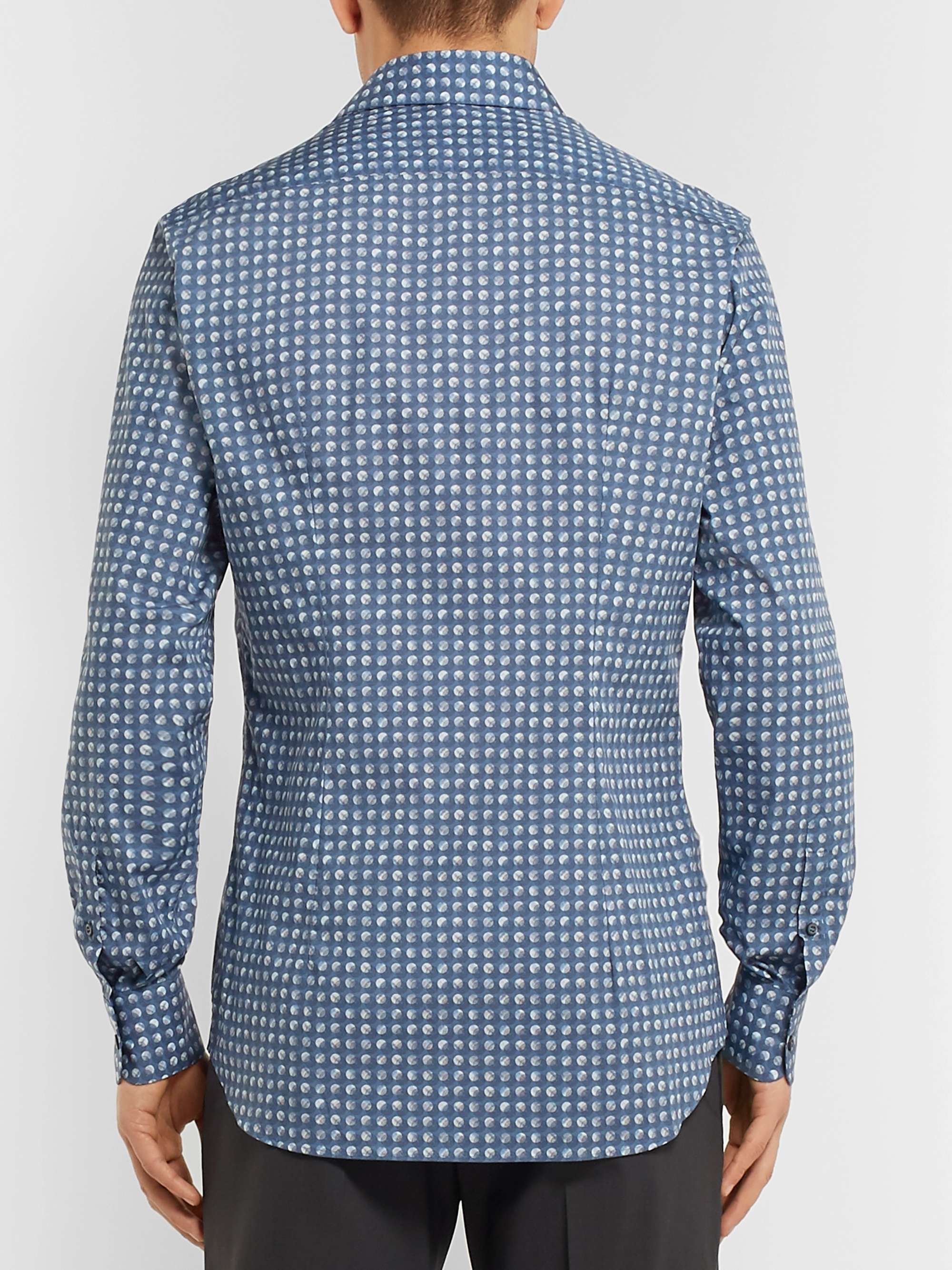 PRADA Slim-Fit Printed Cotton-Poplin Shirt