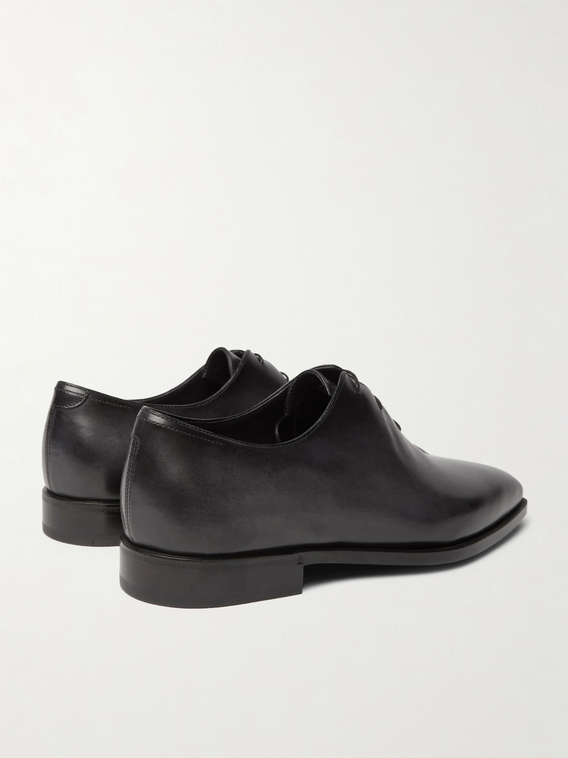 Shop Berluti Leather Oxford Shoes In Black