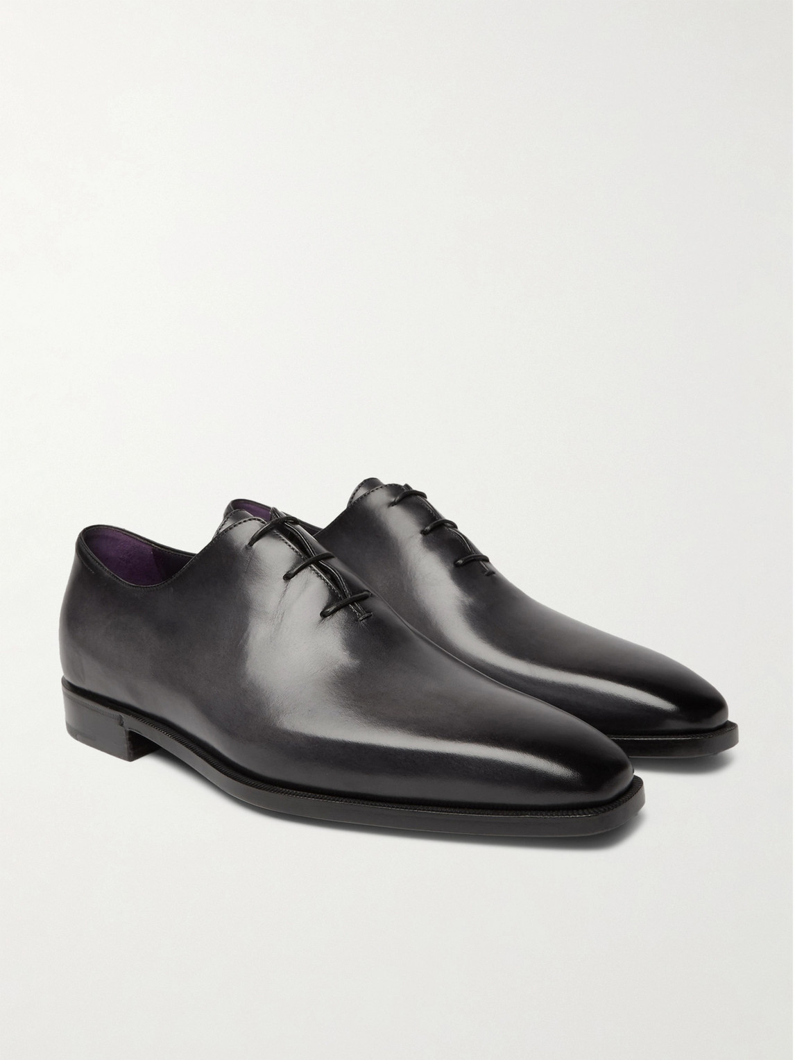 Shop Berluti Leather Oxford Shoes In Black
