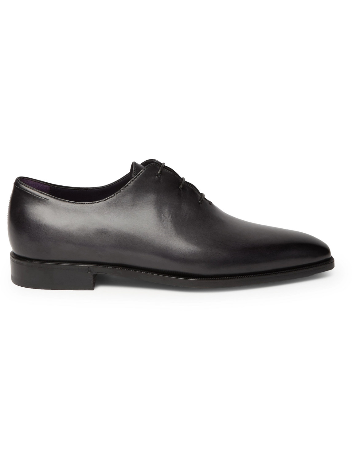 Berluti Leather Oxford Shoes In Black