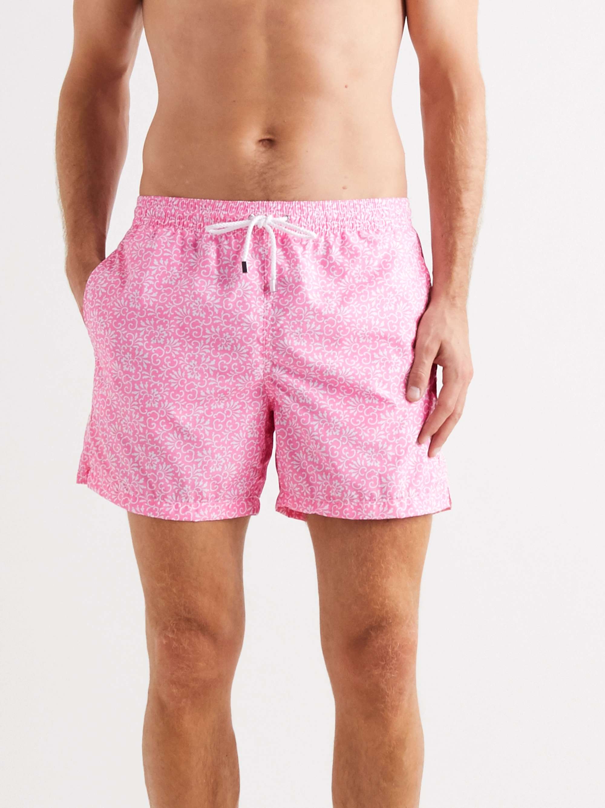 ANDERSON & SHEPPARD Floral-Print Shell Swim Shorts