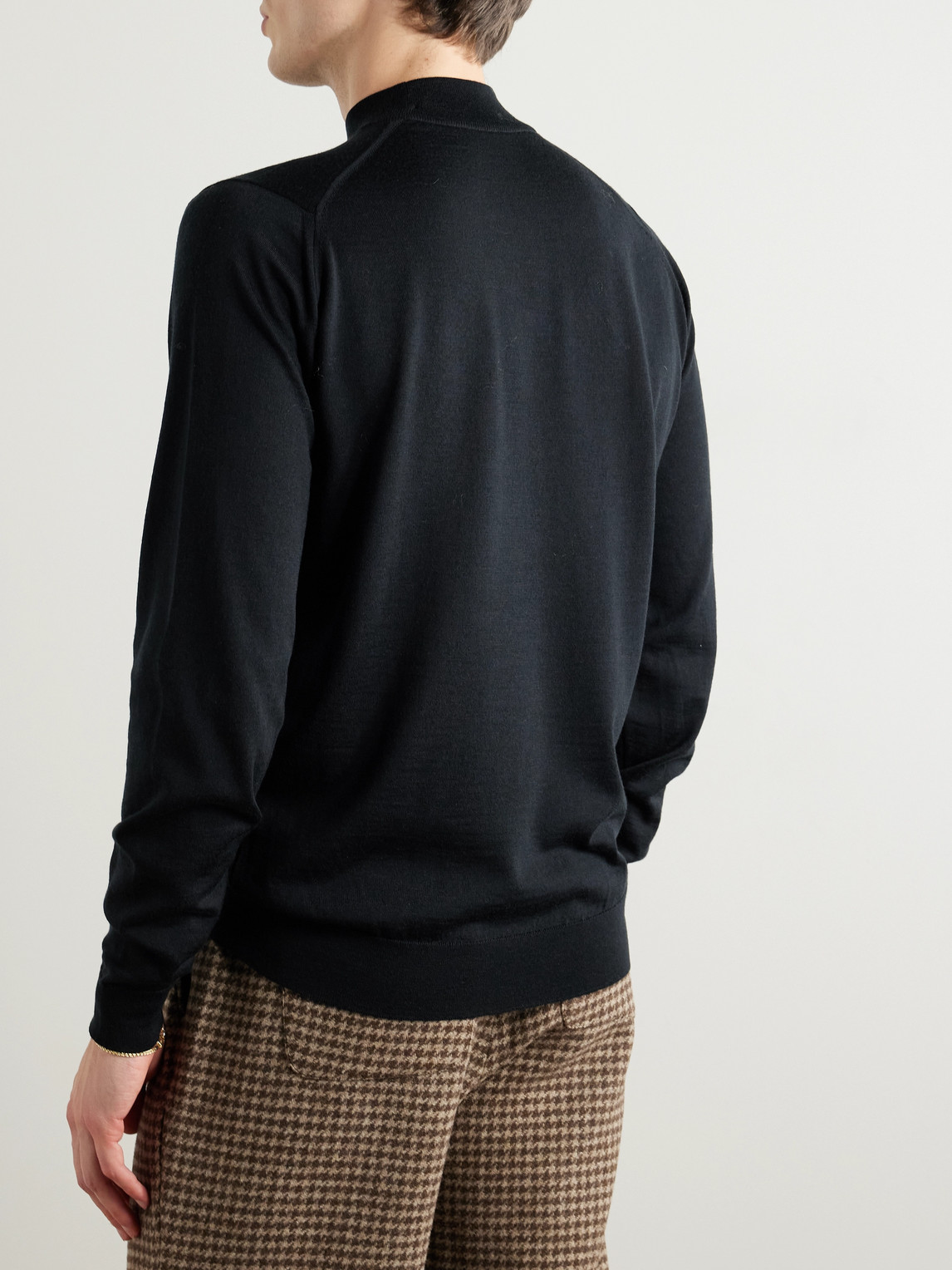 Slim-Fit Merino Wool Mock-Neck Sweater