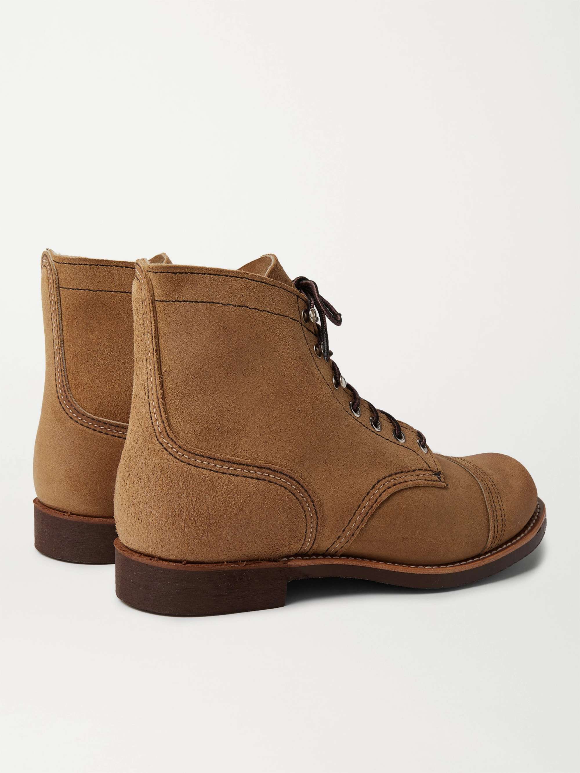 RED WING SHOES Iron Ranger Roughout Suede Boots
