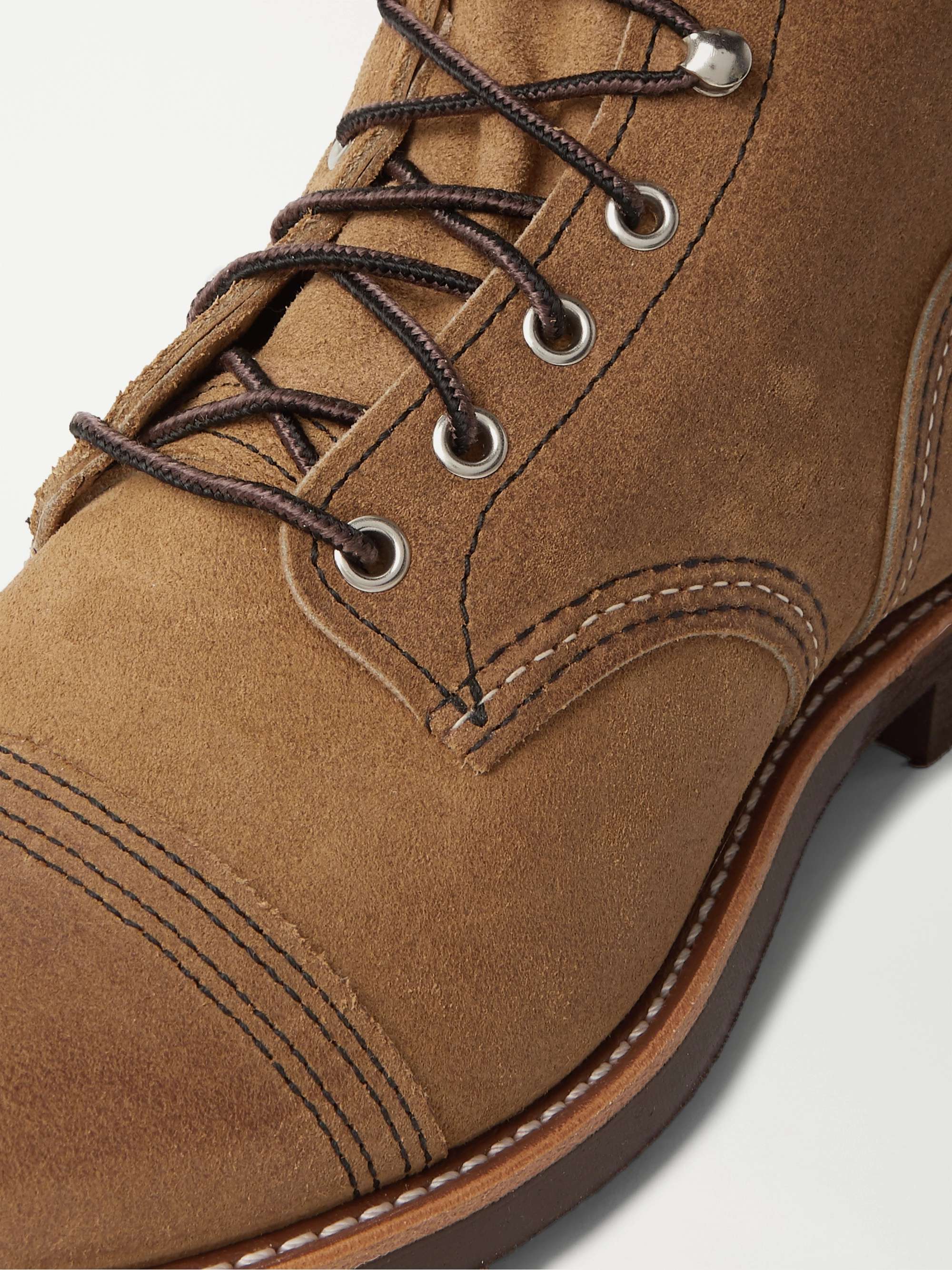 RED WING SHOES Iron Ranger Roughout Suede Boots