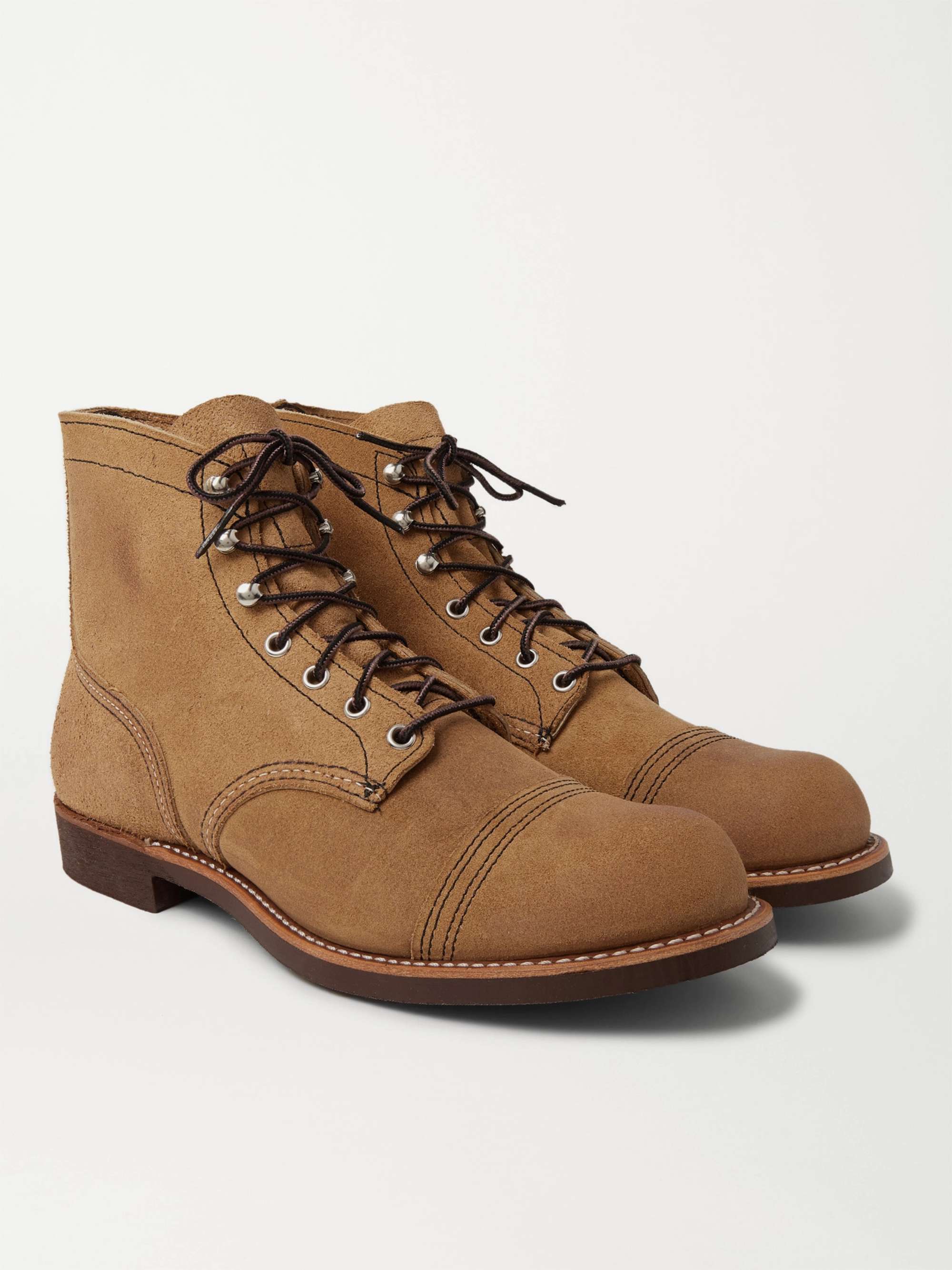 RED WING SHOES Iron Ranger Roughout Suede Boots