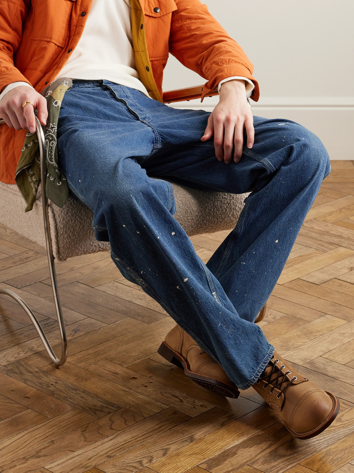 Shop Red Wing Shoes Iron Ranger Roughout Suede Boots In Brown