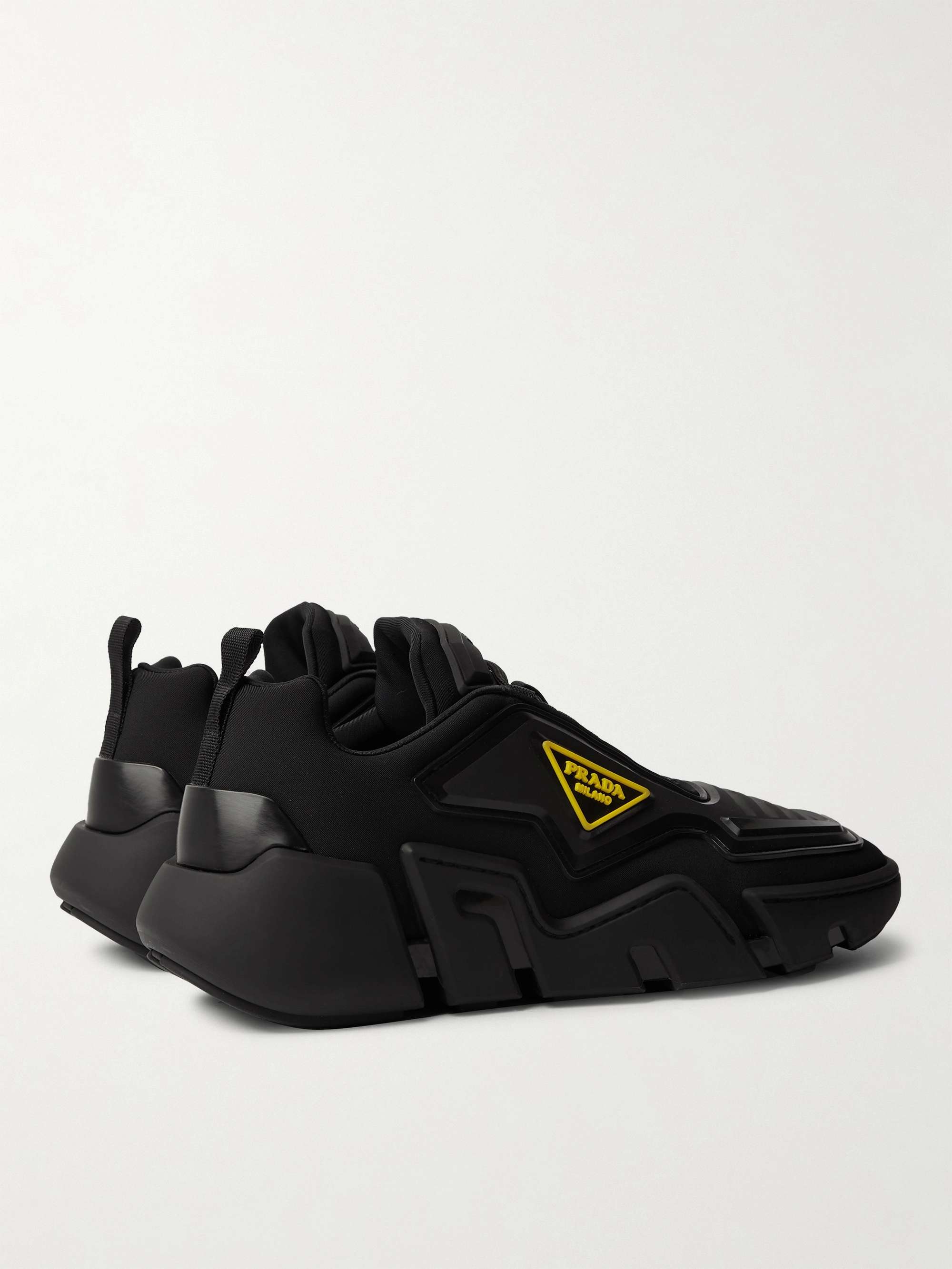 PRADA Segment Neoprene and Rubber Sneakers