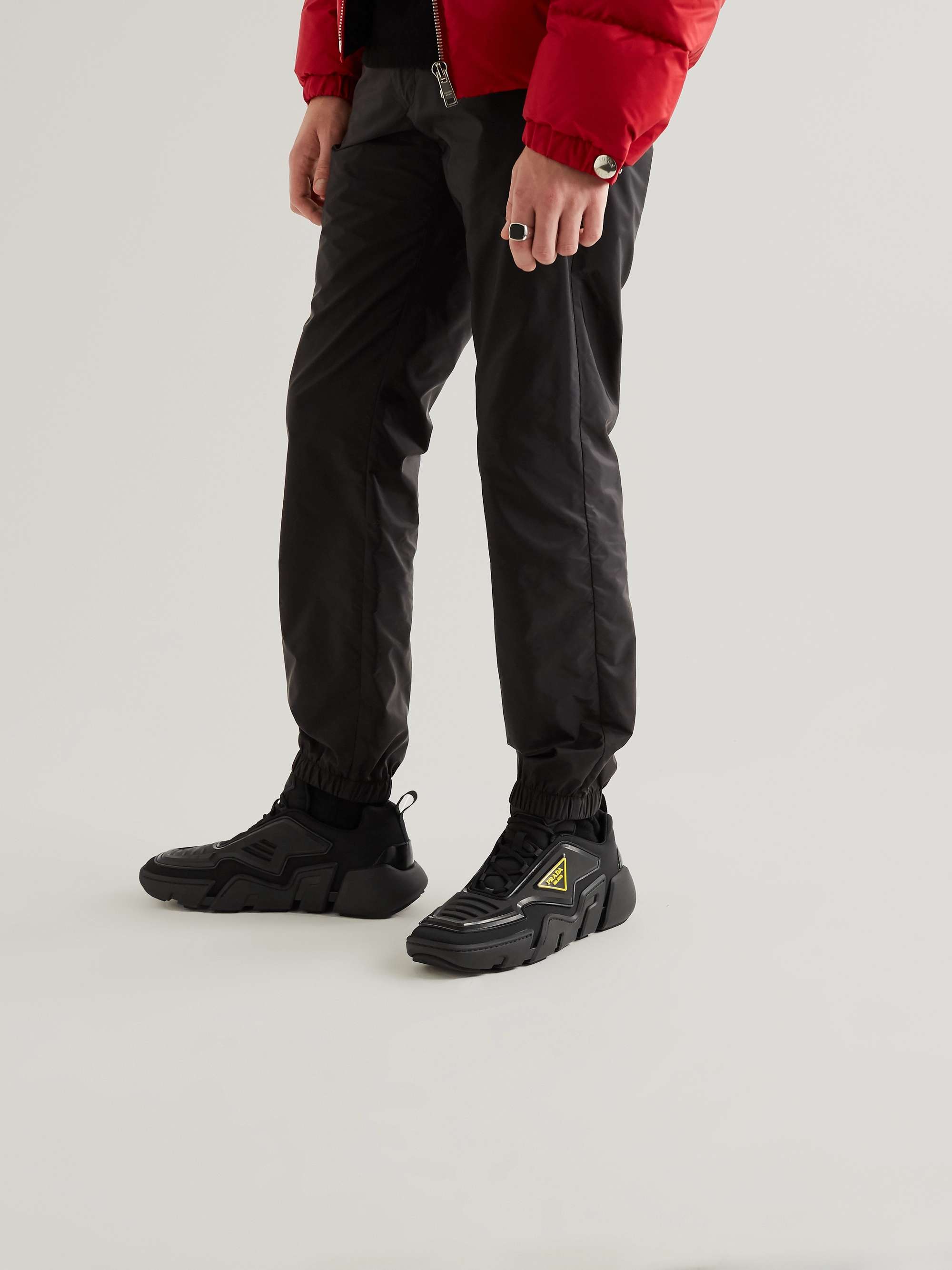 PRADA Segment Neoprene and Rubber Sneakers