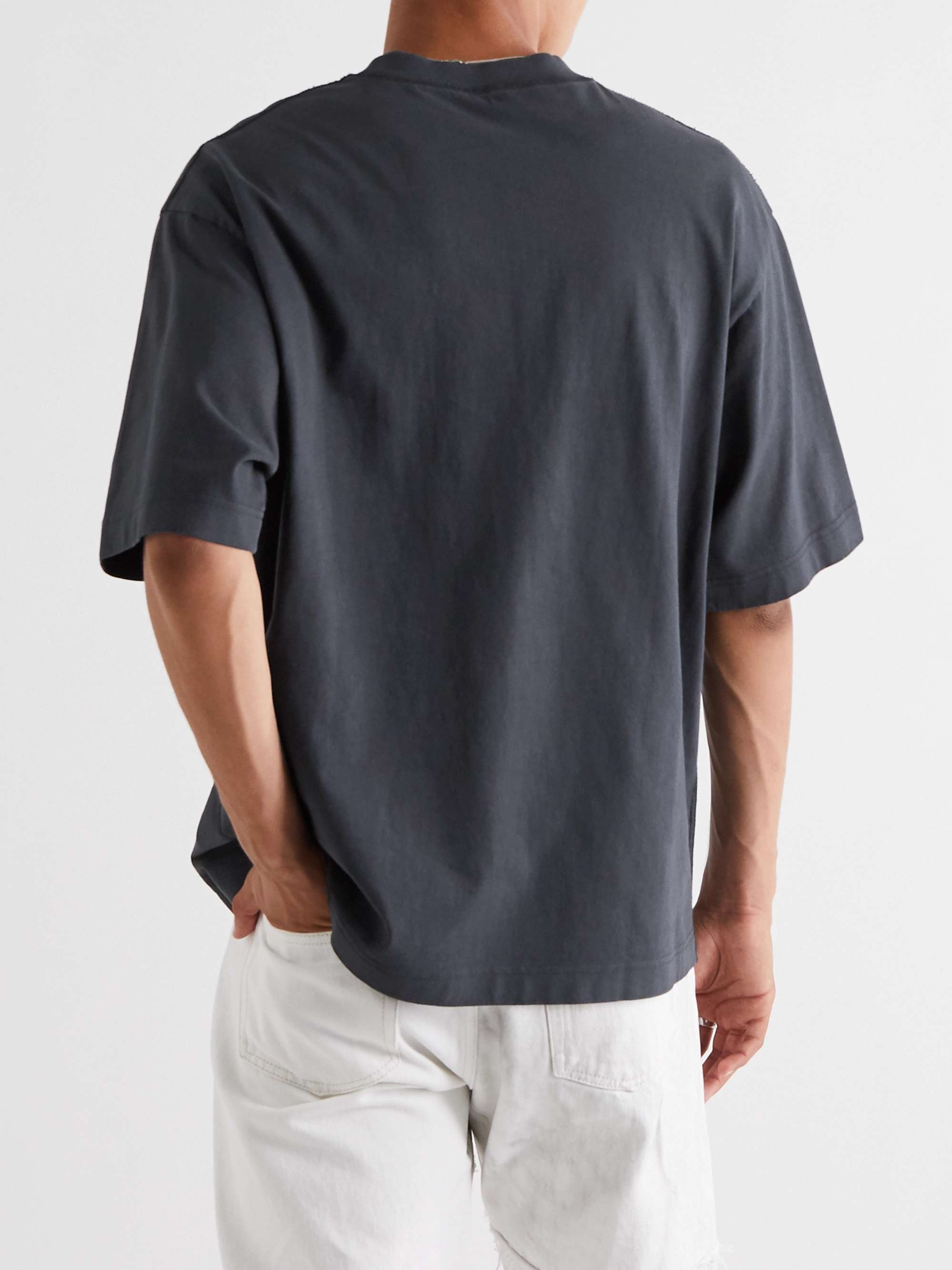 ACNE STUDIOS Logo-Print Garment-Dyed Cotton-Jersey T-Shirt