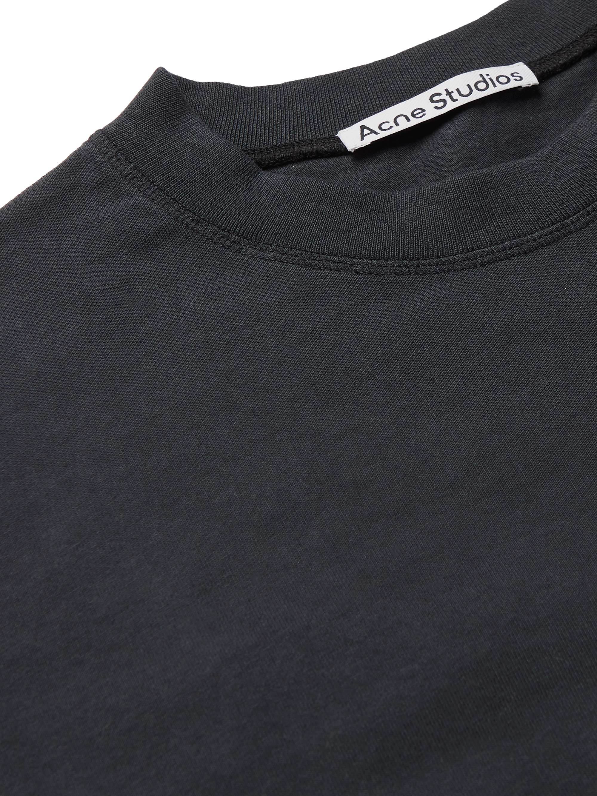 ACNE STUDIOS Logo-Print Garment-Dyed Cotton-Jersey T-Shirt