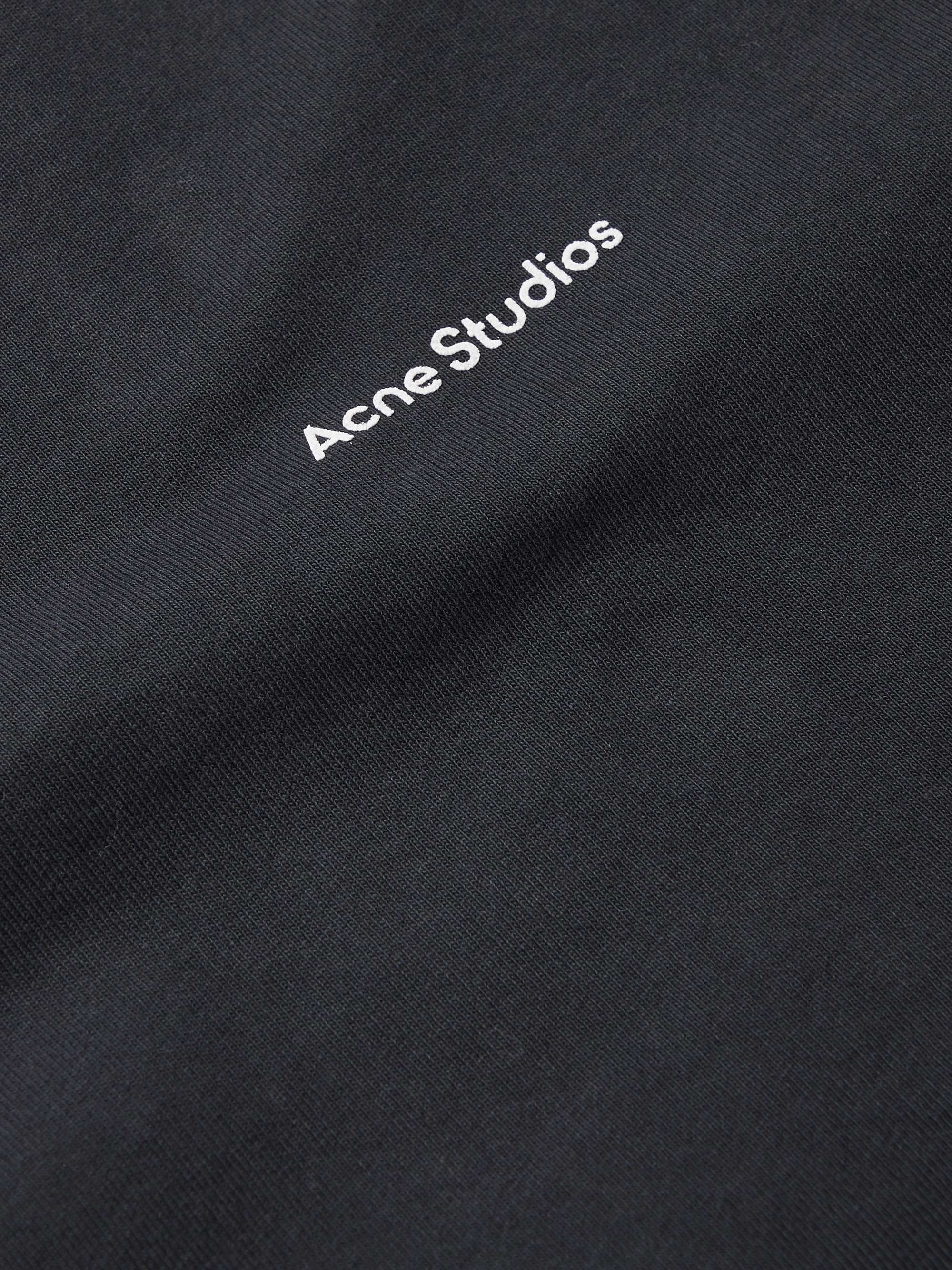 ACNE STUDIOS Logo-Print Garment-Dyed Cotton-Jersey T-Shirt