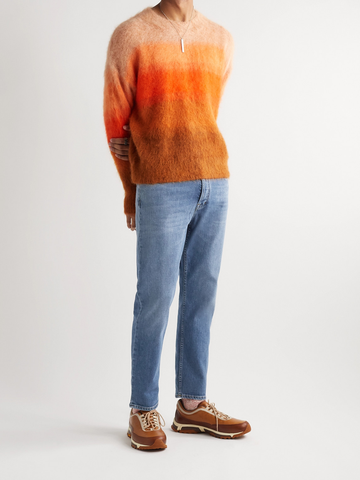 Acne Studios Men Organic Cotton Skinny Jeans In Multi