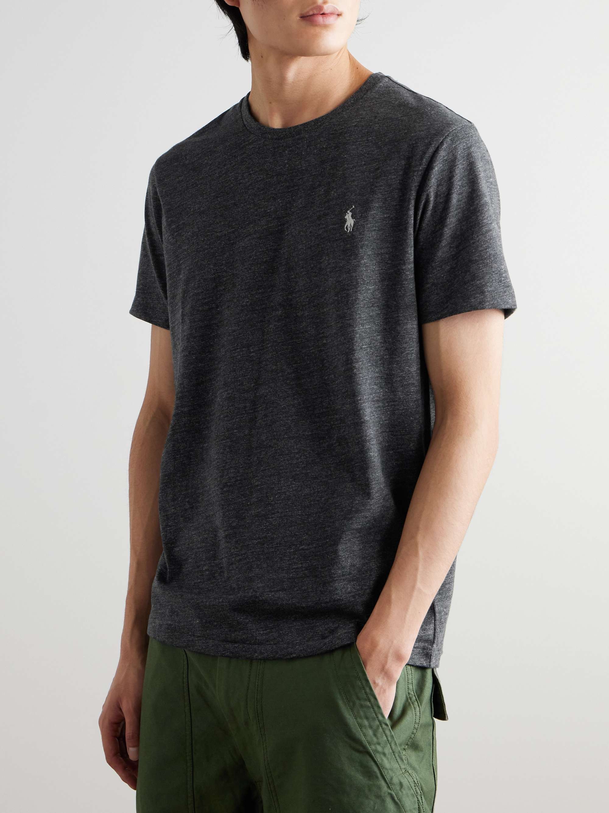 POLO RALPH LAUREN Slim-Fit Mélange Cotton-Jersey T-Shirt
