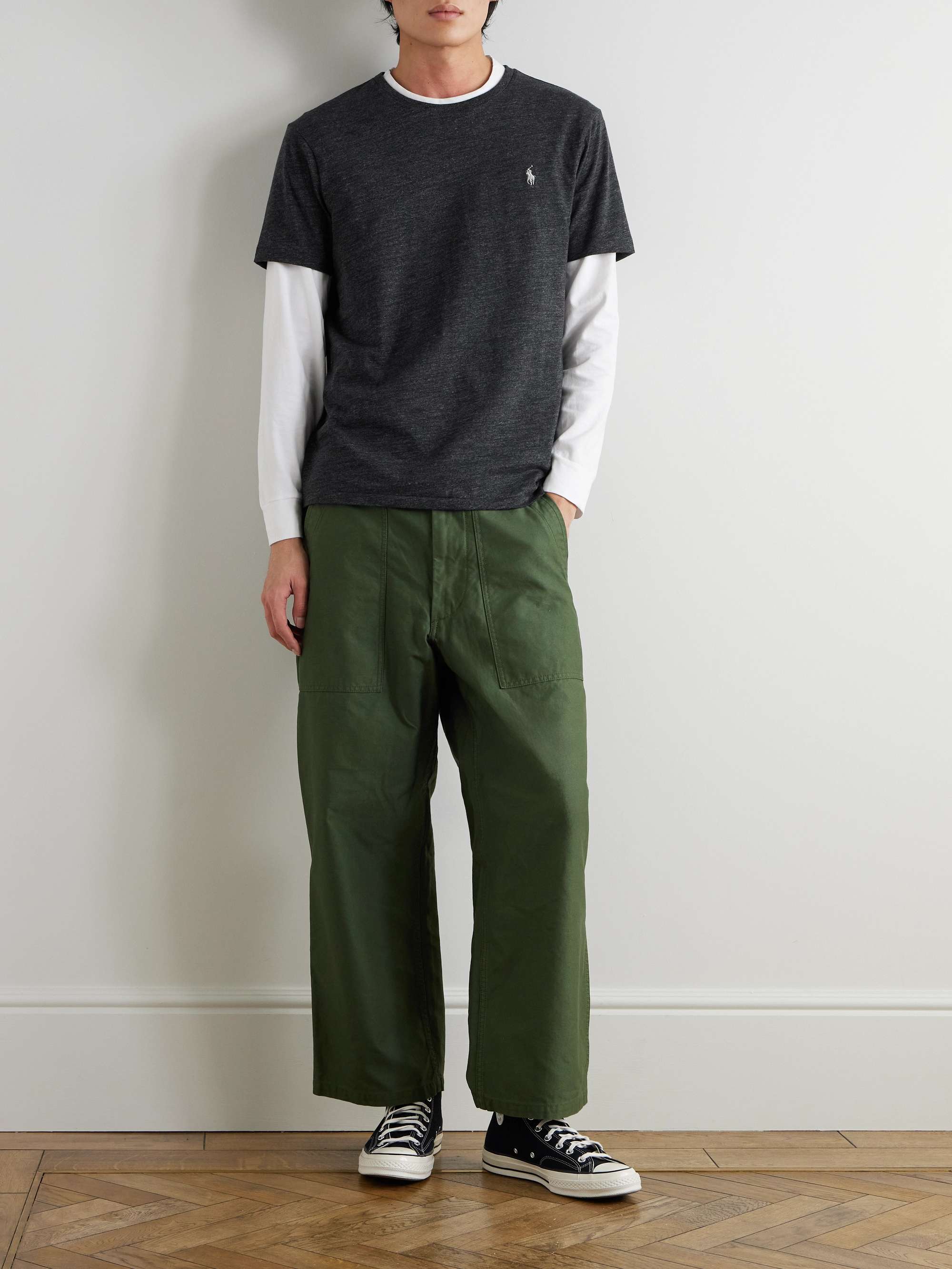 POLO RALPH LAUREN Slim-Fit Mélange Cotton-Jersey T-Shirt