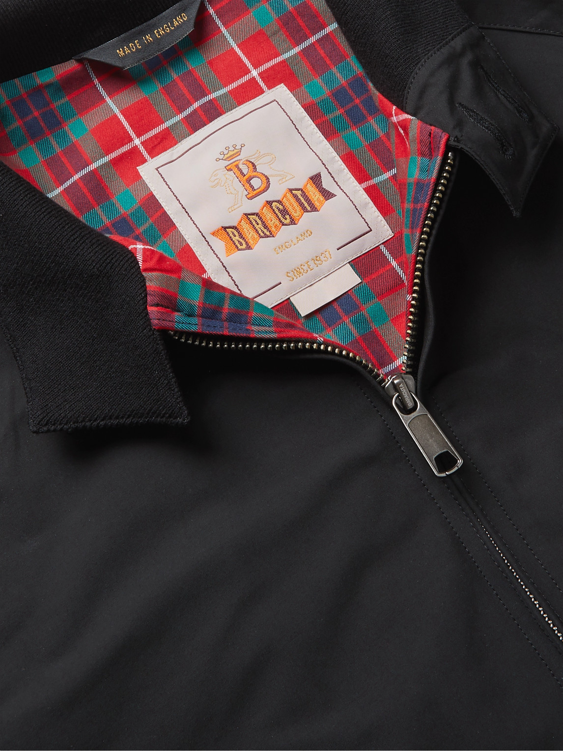 Shop Baracuta G9 Cotton-blend Harrington Jacket In Black