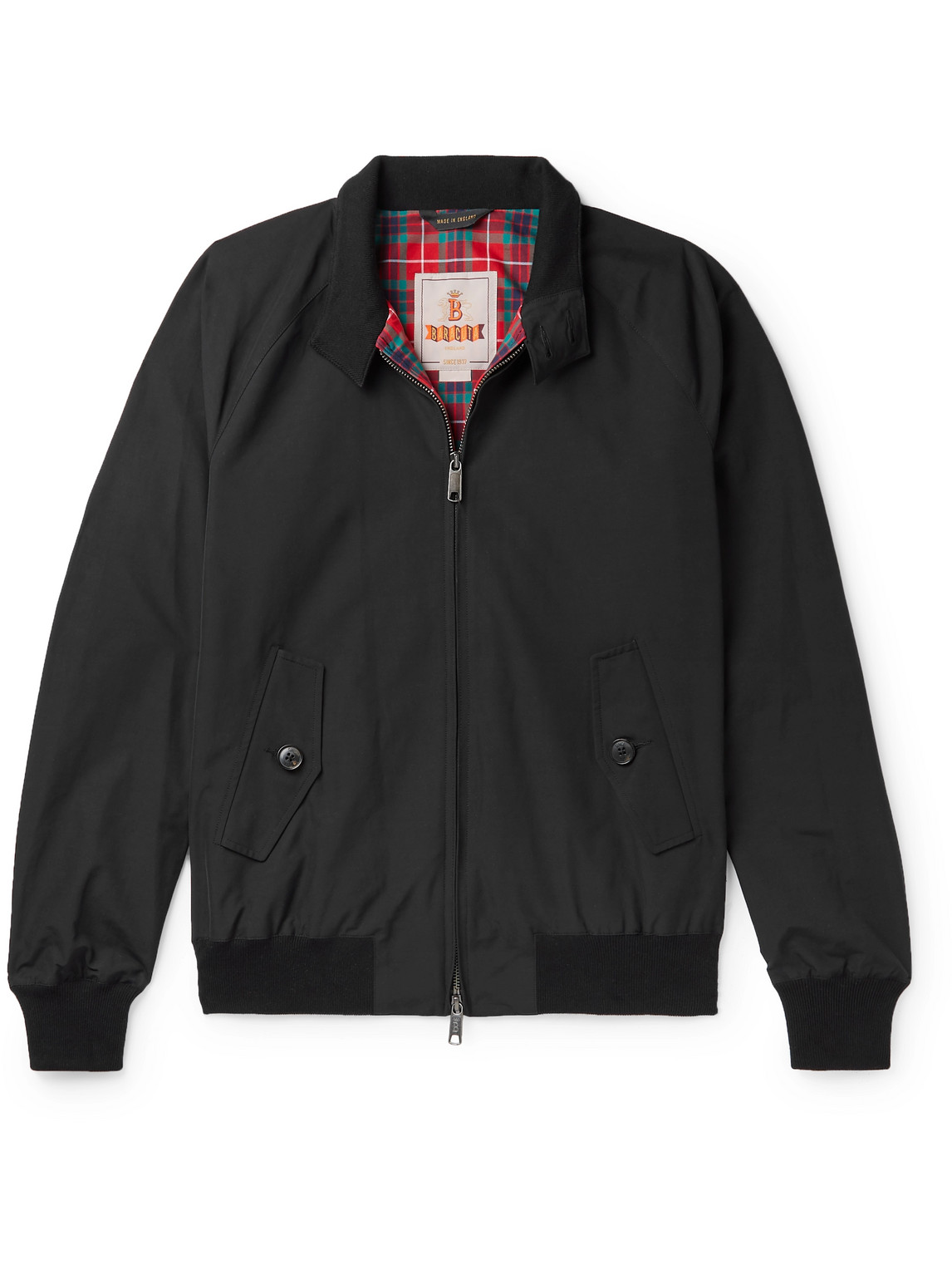 Shop Baracuta G9 Cotton-blend Harrington Jacket In Black