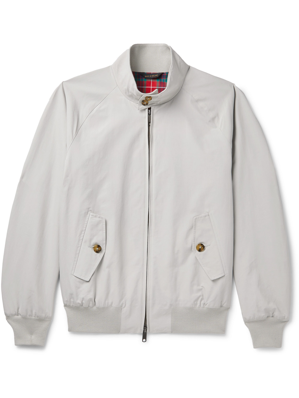 Shop Baracuta G9 Cotton-blend Harrington Jacket In Gray