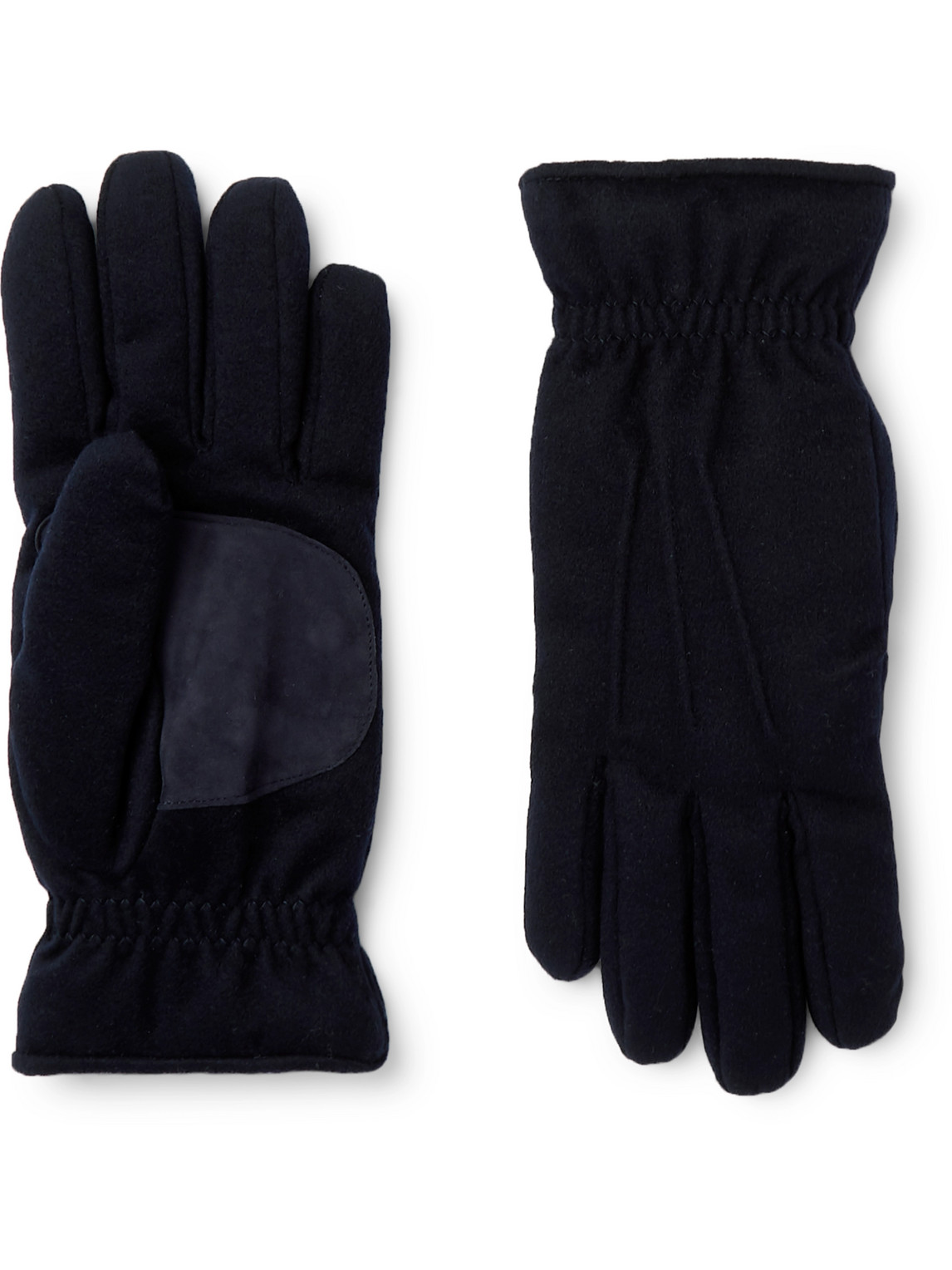 Loro Piana - Storm System Suede-Trimmed Padded Cashmere Gloves - Men - Blue - XL