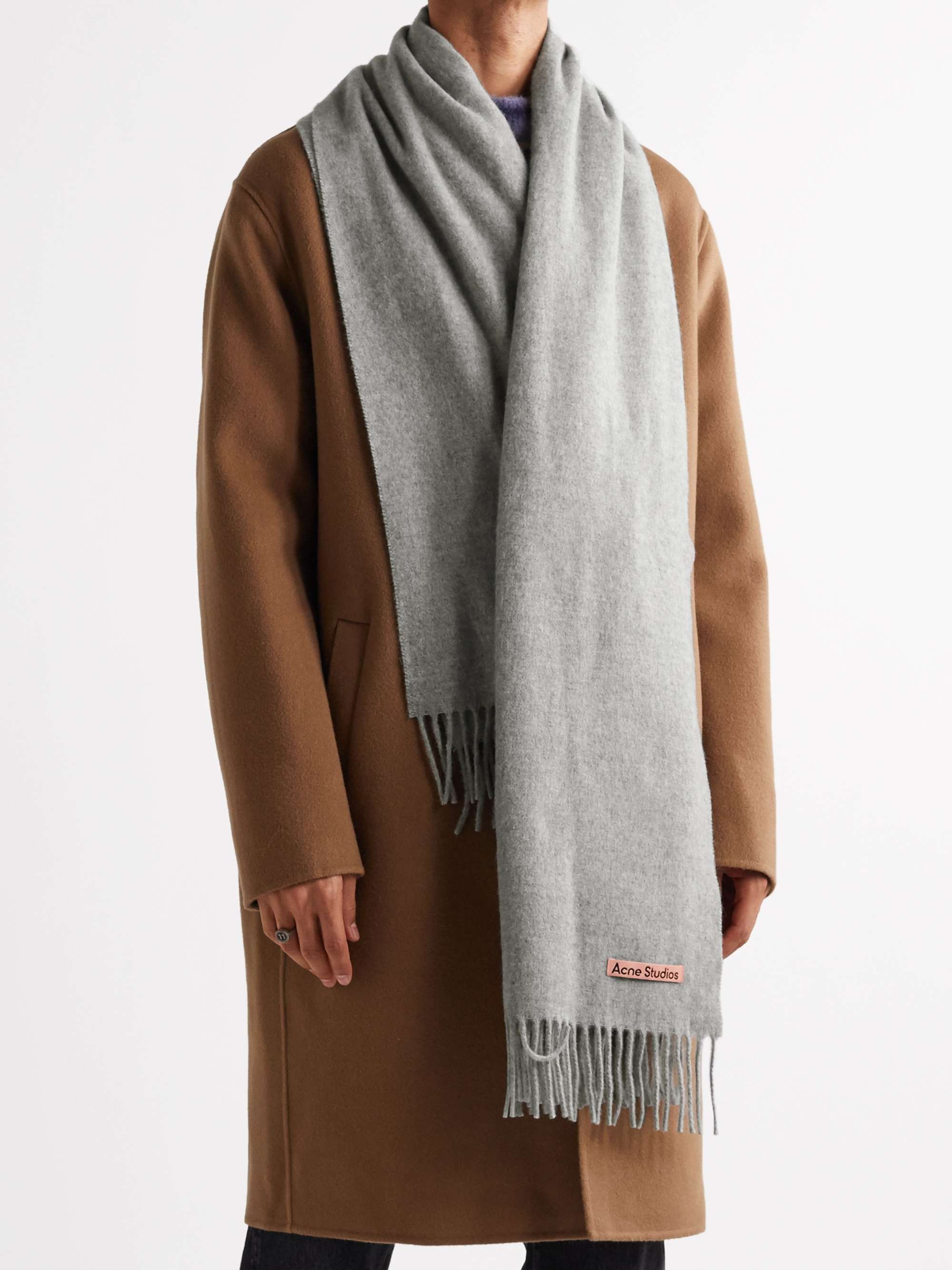 ACNE STUDIOS Oversized Fringed Wool Scarf